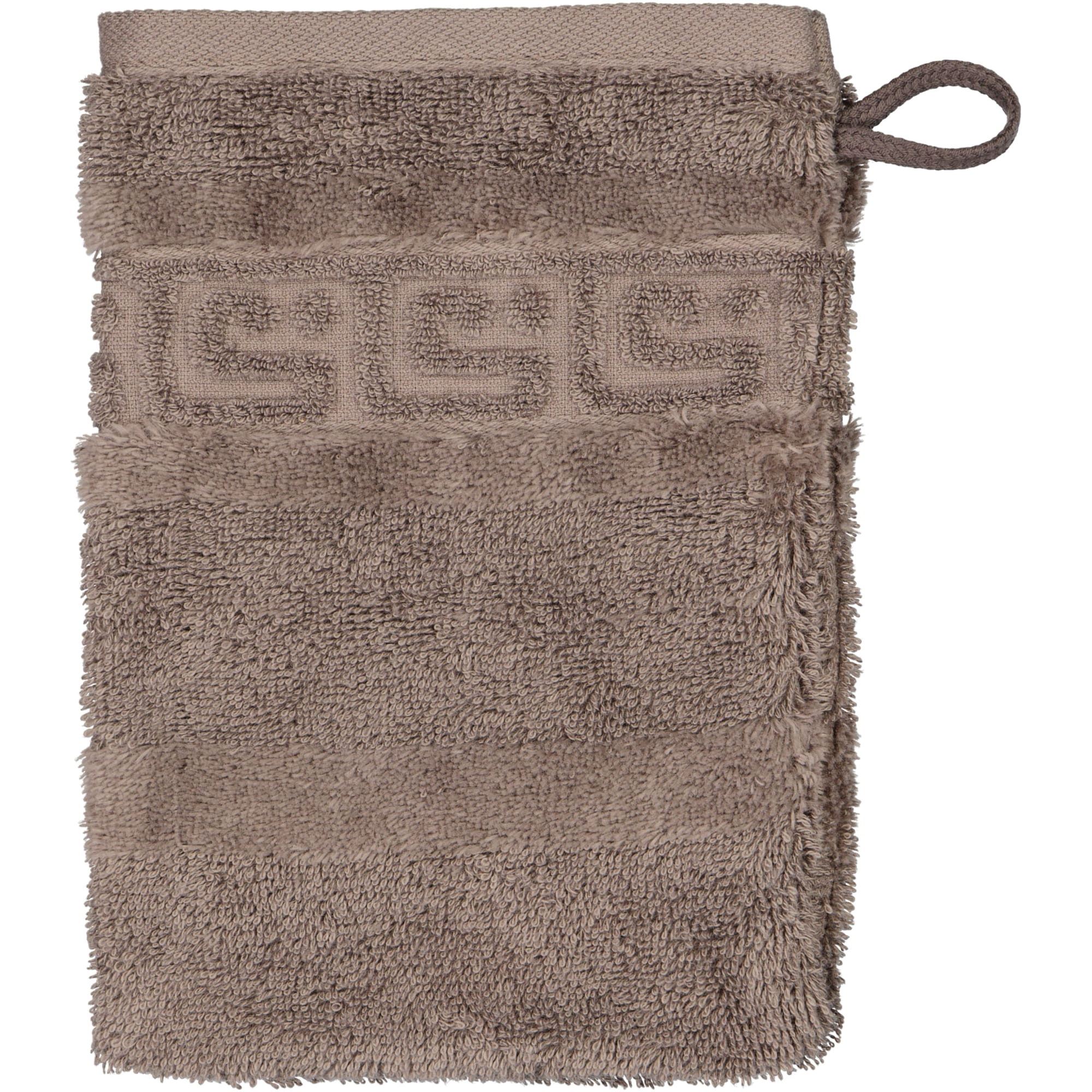 Cawö Handtücher Noblesse Uni 1001 walnuss - 348 - Waschhandschuh 16x22 cm