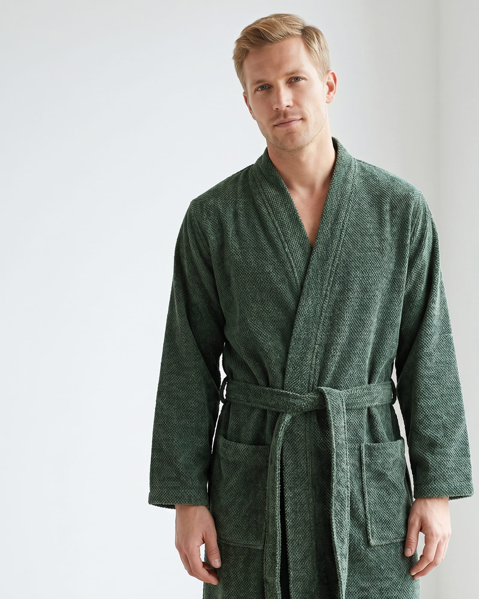 Cawö Bademäntel Herren Kimono Streifen 5507 field - 47