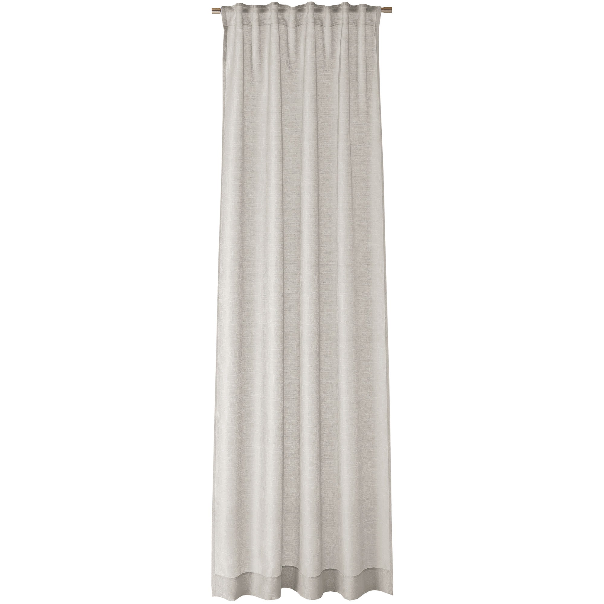 JOOP! Vorhang Gardine Ornament Allover - verdecktes Schlaufenband - Größe: 130x250 cm - Farbe: Grau - 010