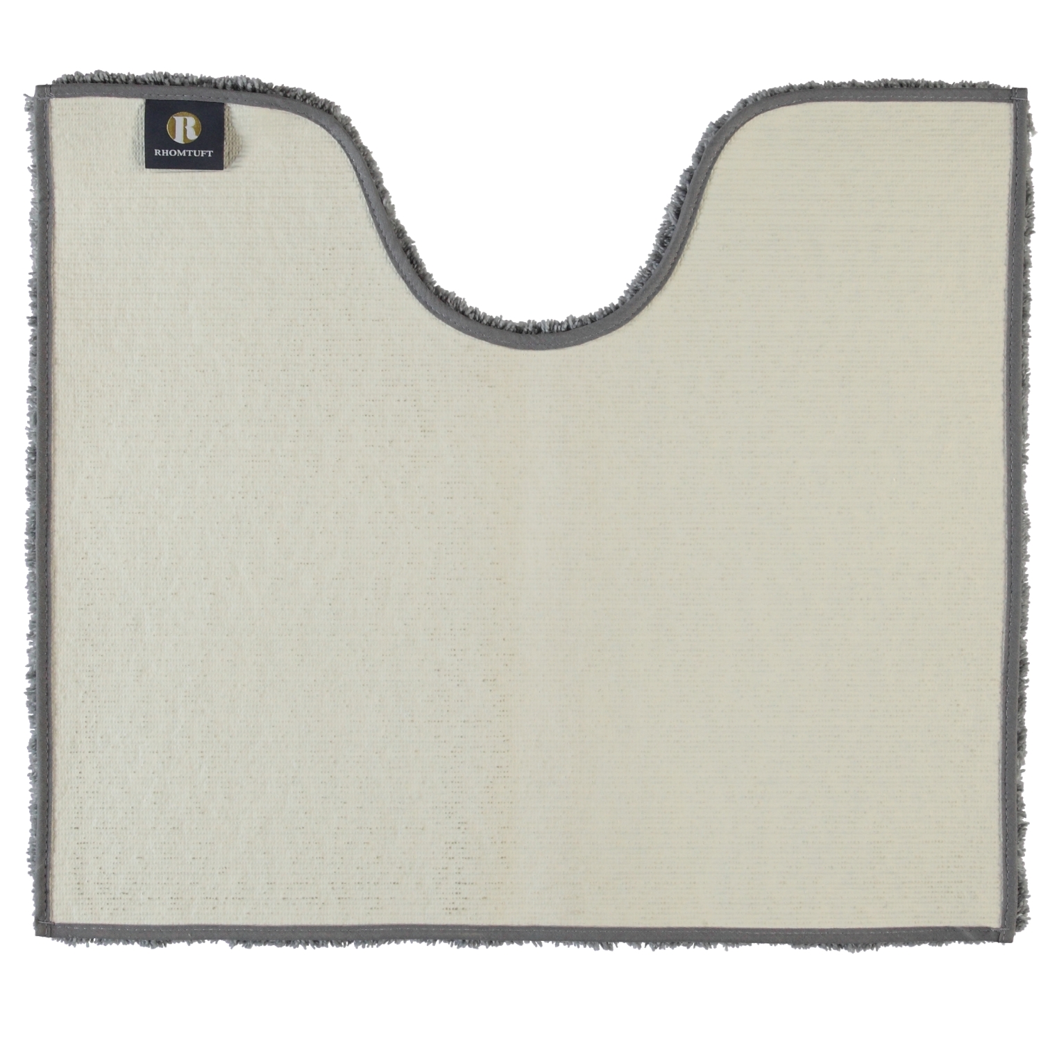 Rhomtuft - Badteppiche Square - Farbe: kiesel - 85 - Toilettenvorlage mit Ausschnitt 55x60 cm