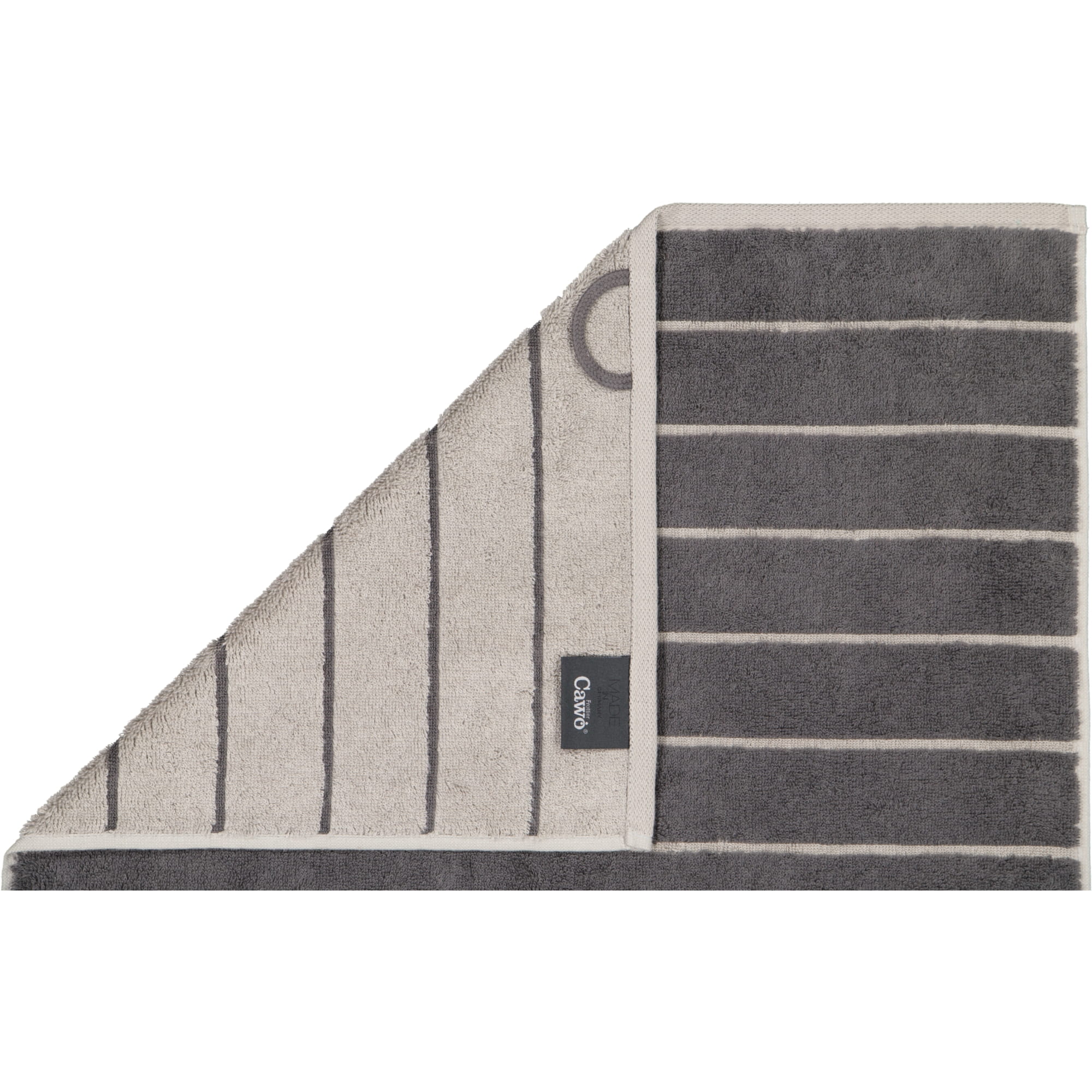 Cawö Handtücher Balance Doubleface 6232 anthrazit - 73 - Seiflappen 30x30 cm