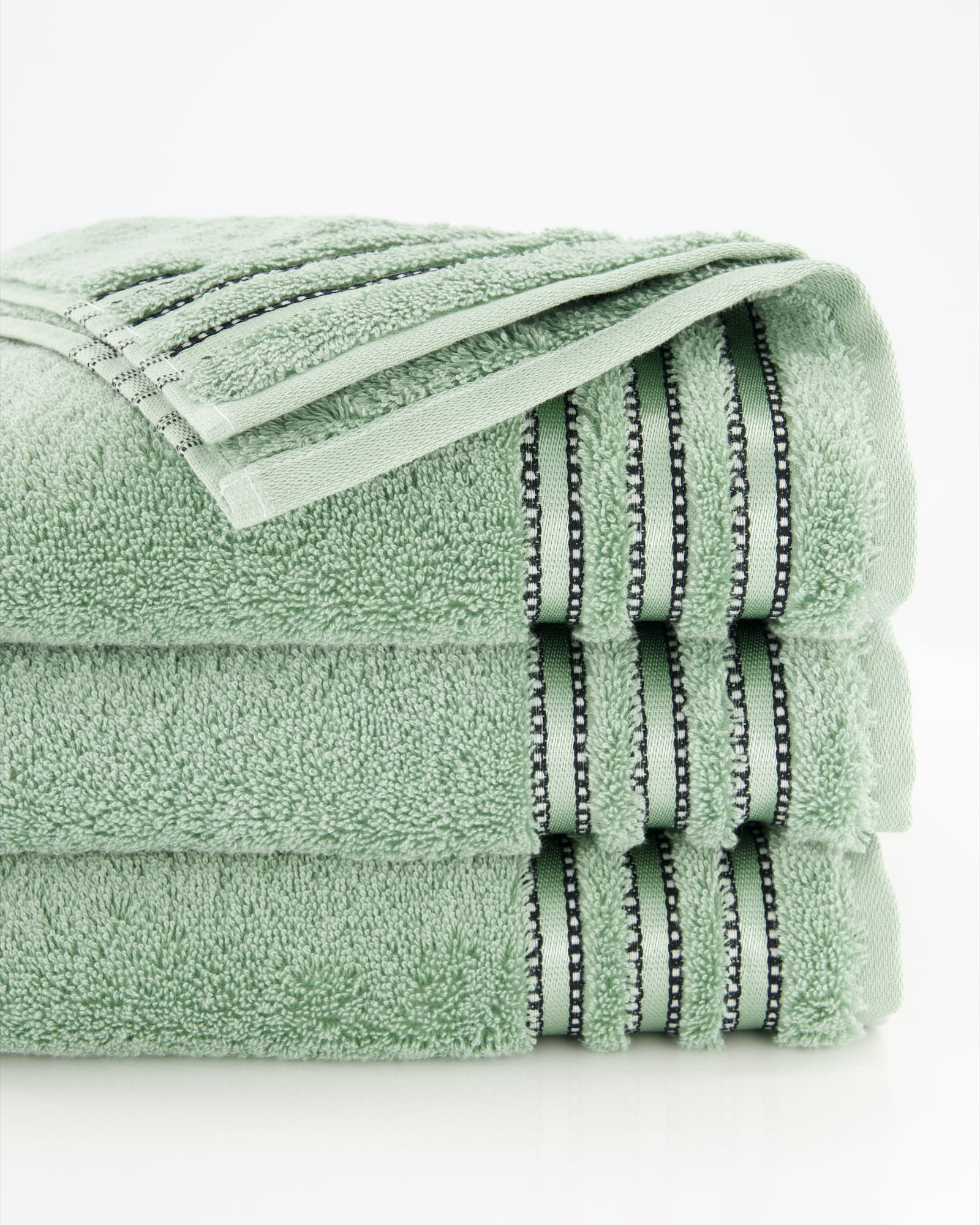 Vossen Handtücher Cult de Luxe soft green - 5305 - Waschhandschuh 16x22 cm