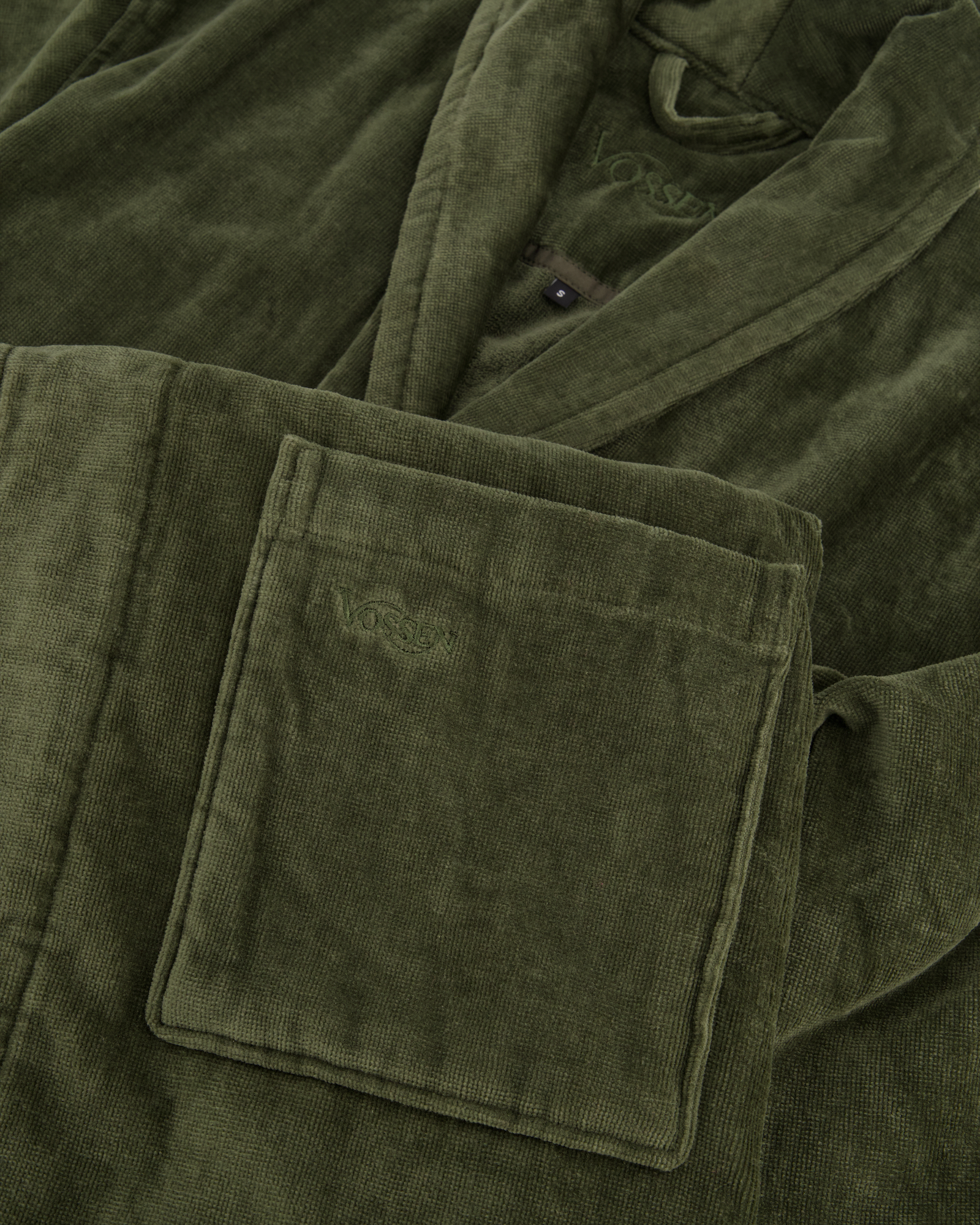 Vossen Bademäntel unisex Schalkragen Feeling-L mud green - 5830