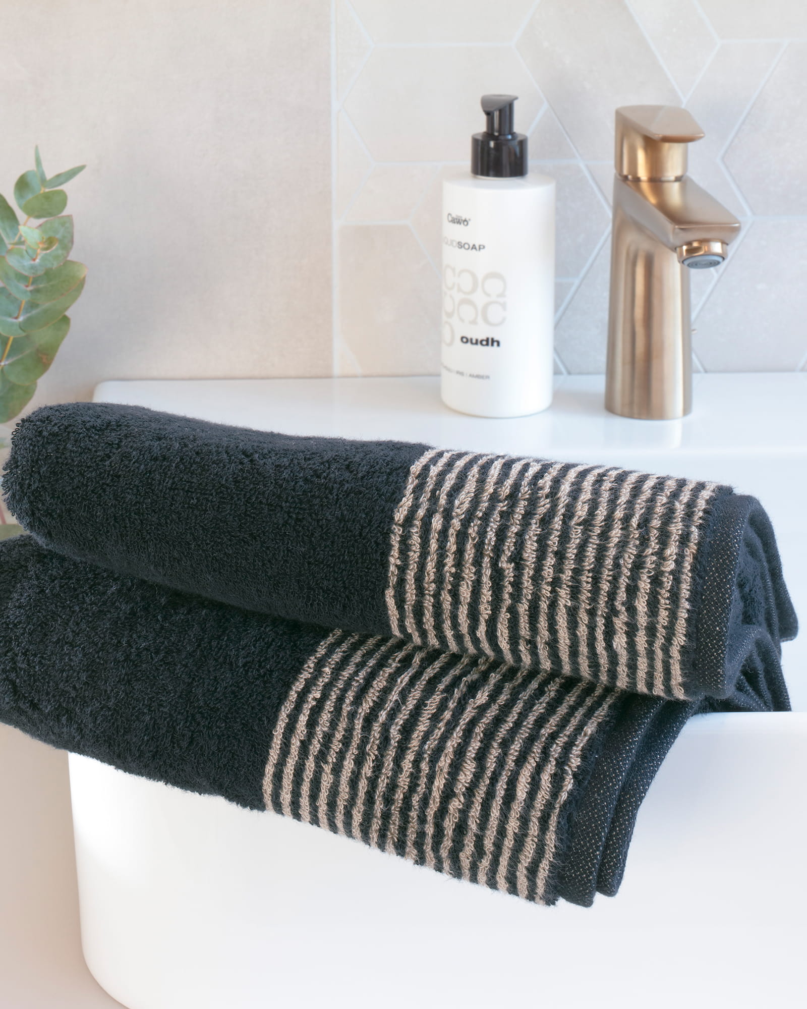 Cawö Handtücher Luxury Home Two-Tone 590 schwarz - 93