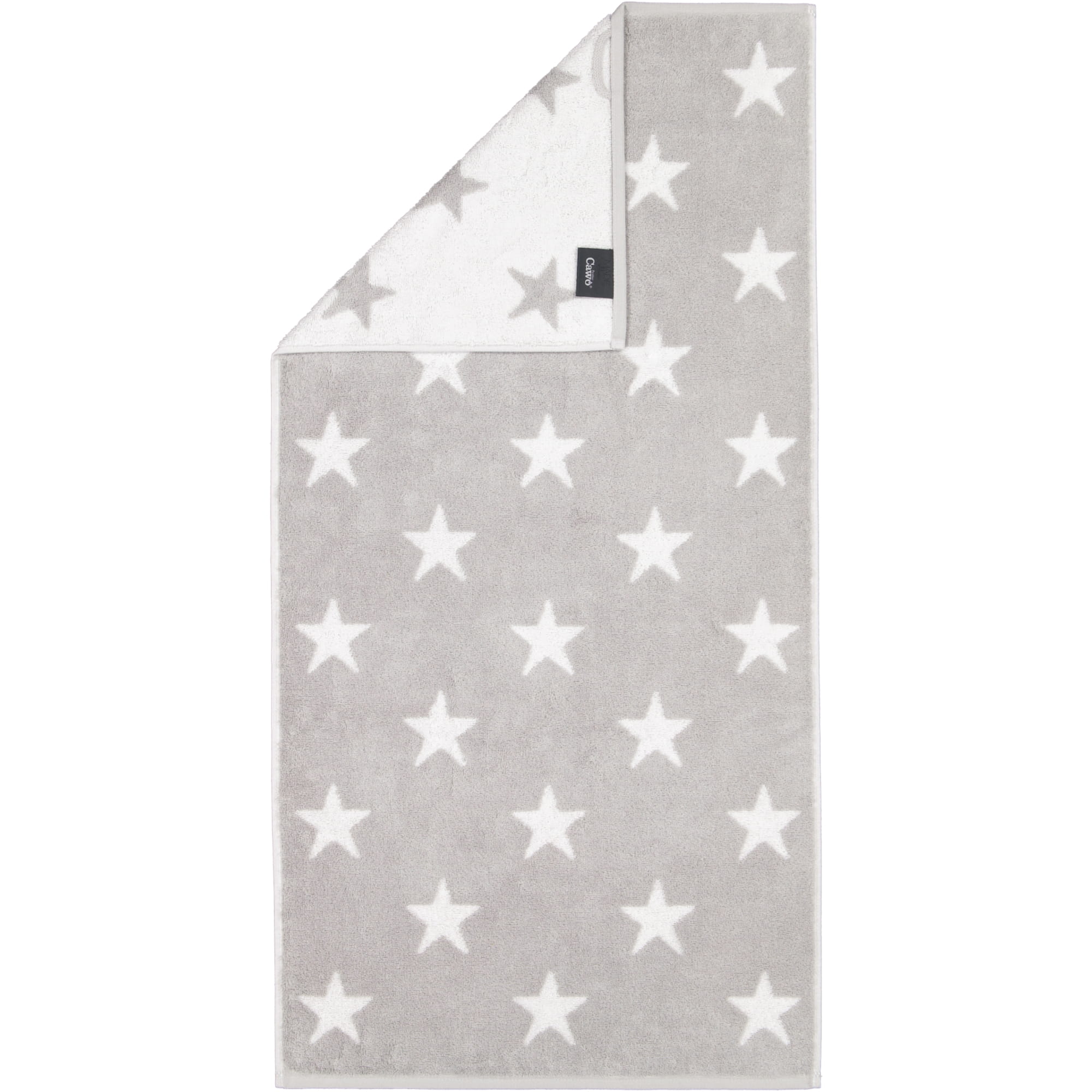 Cawö Handtücher NEW STARS Sterne groß 6260 platin/weiß - 76 - Handtuch 50x100 cm