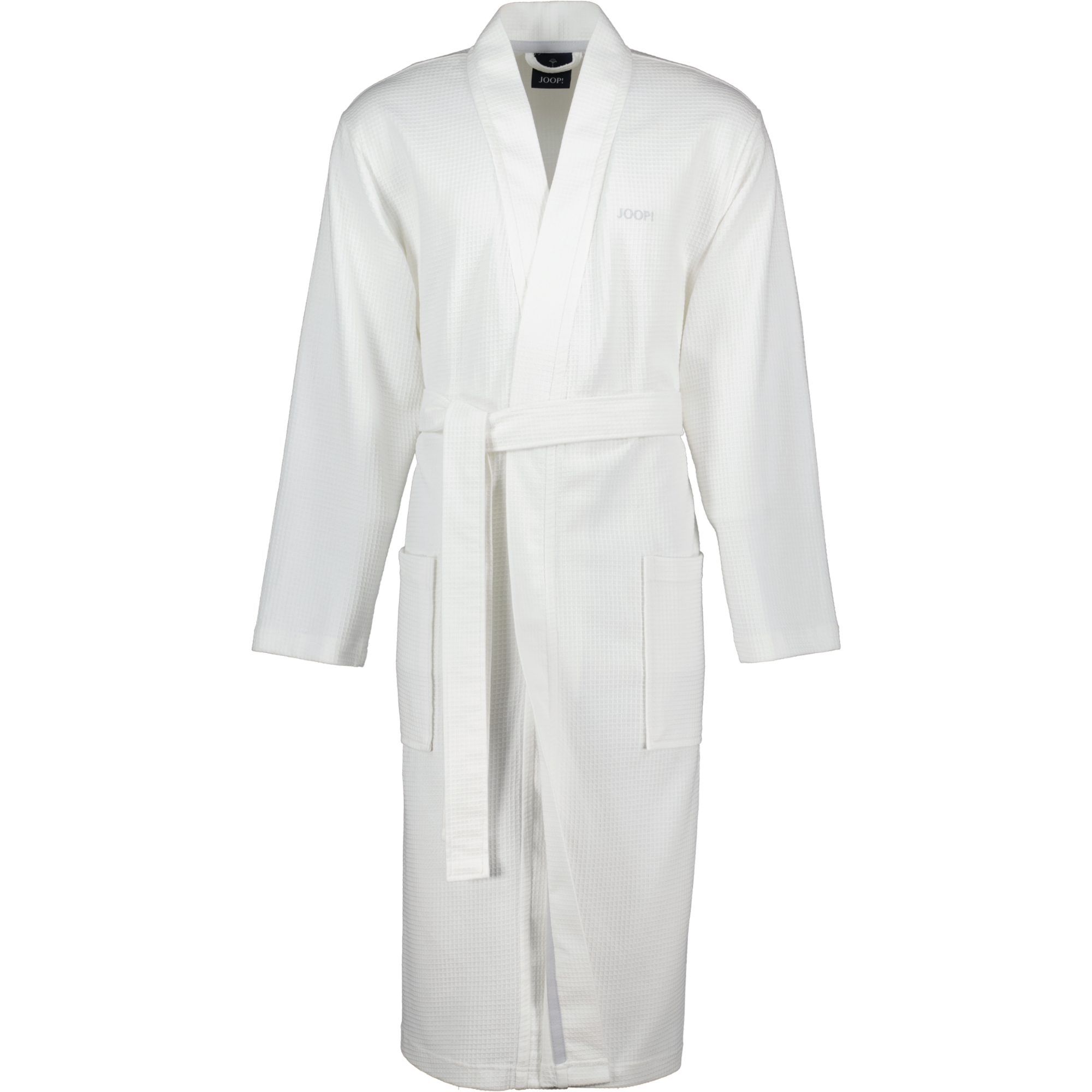 JOOP Herren Bademantel Kimono Pique 1656 - Farbe: Weiß - 600 - S