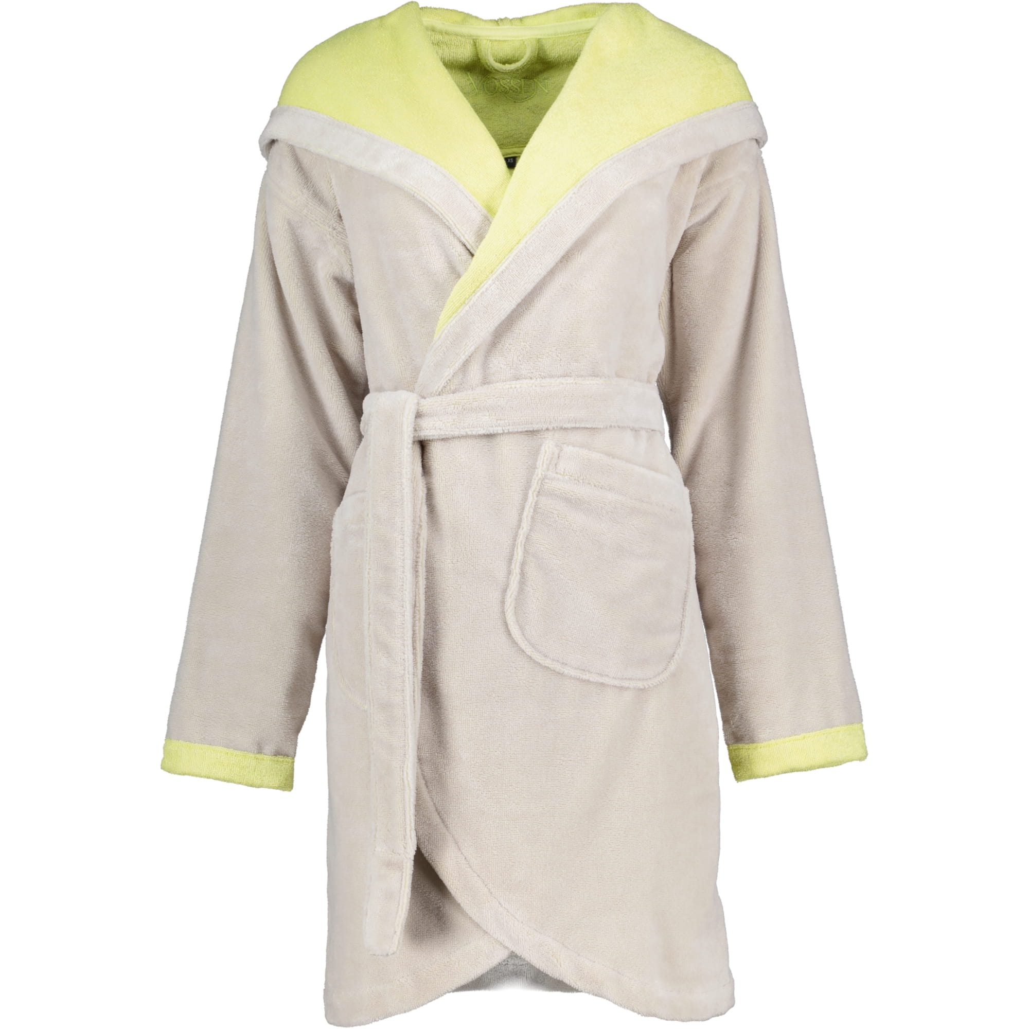 Vossen Bademäntel Damen Kurzmantel mit Kapuze Runa stone/electric yellow - 0006