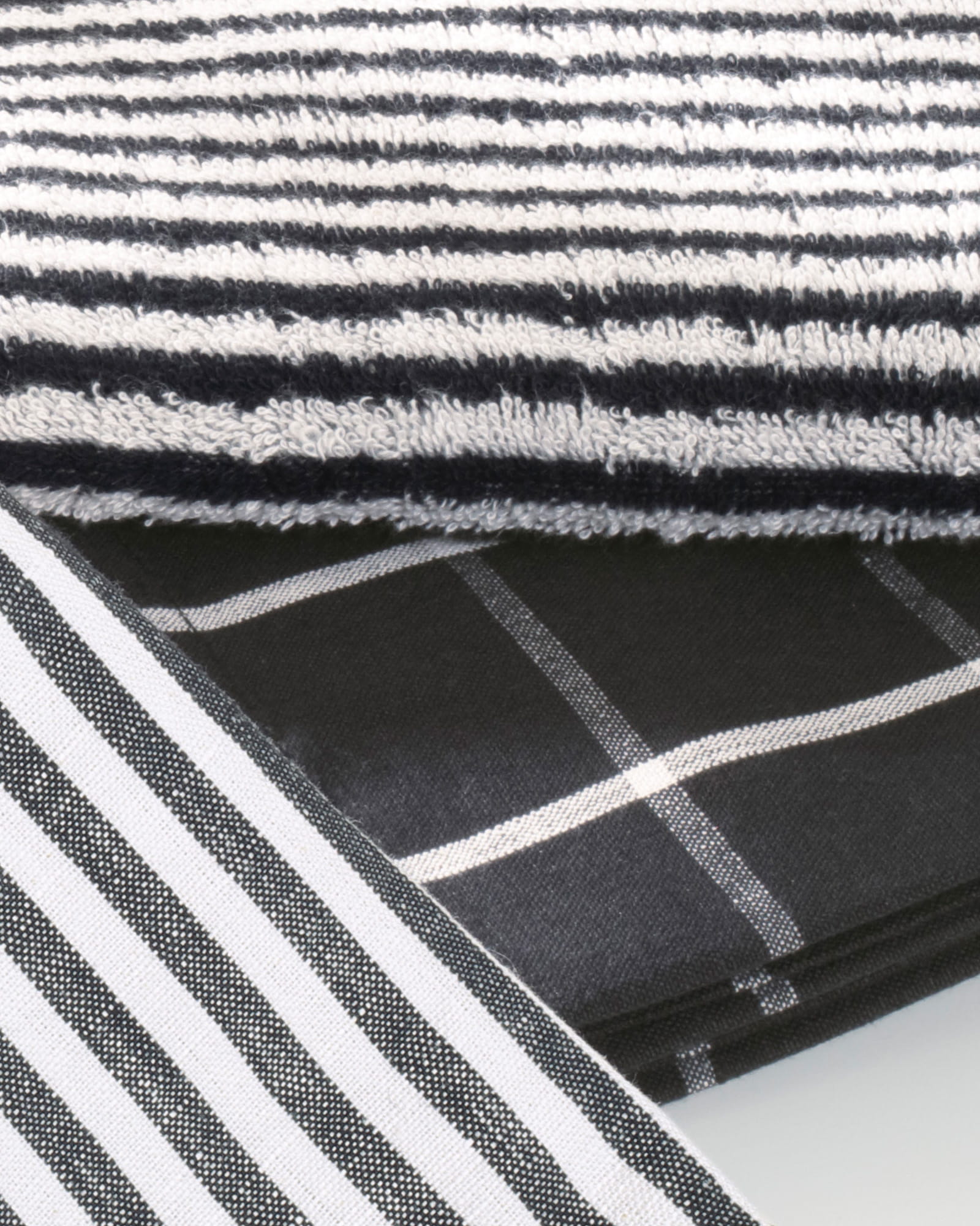 Cawö Cuisine Zoom Karo 123 - Geschirrtuch 50x70 cm - Farbe: schwarz - 97