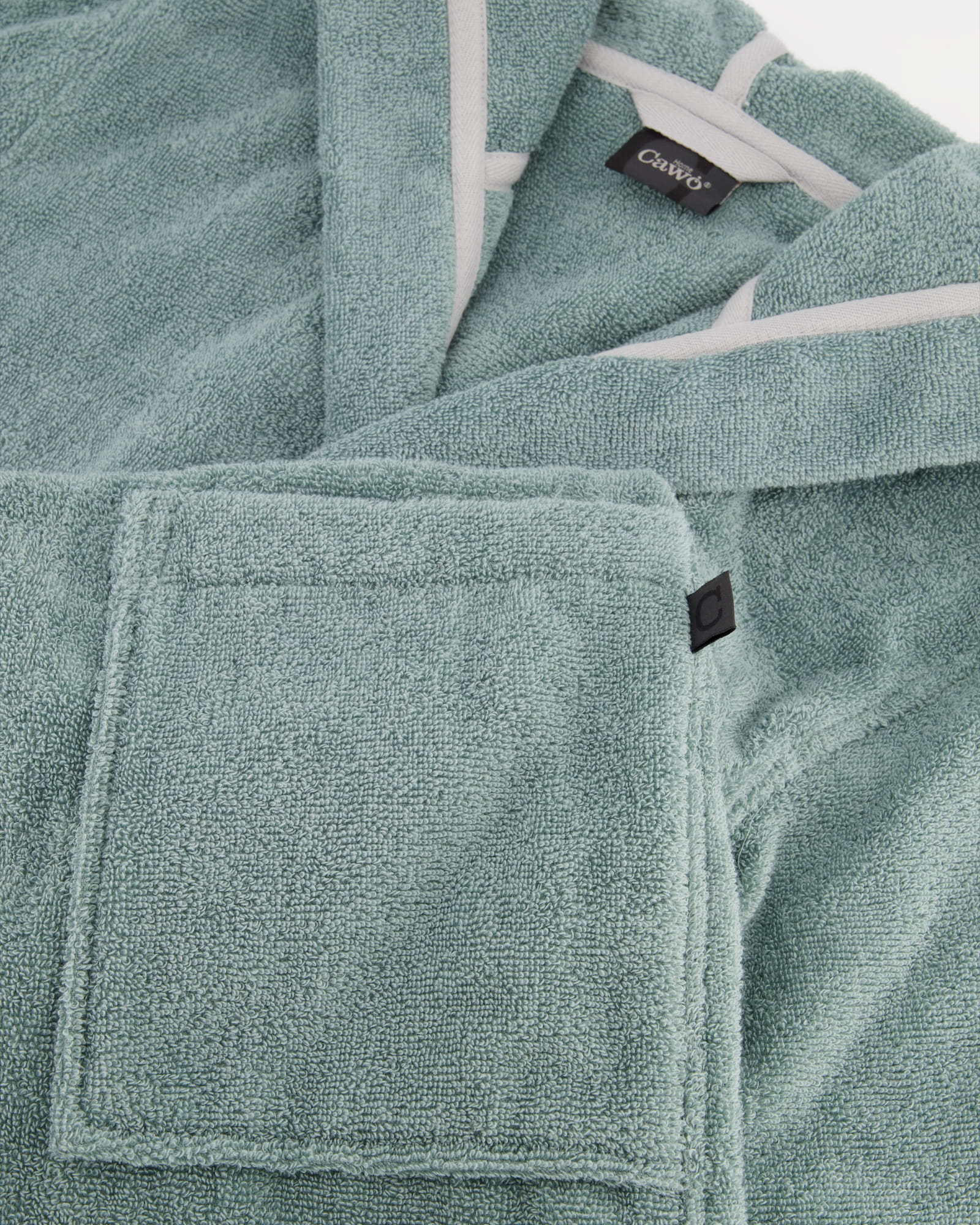Cawö Home Bademäntel Damen Kapuze Luxury Basics Kapuze 827 fjord - 47 - M