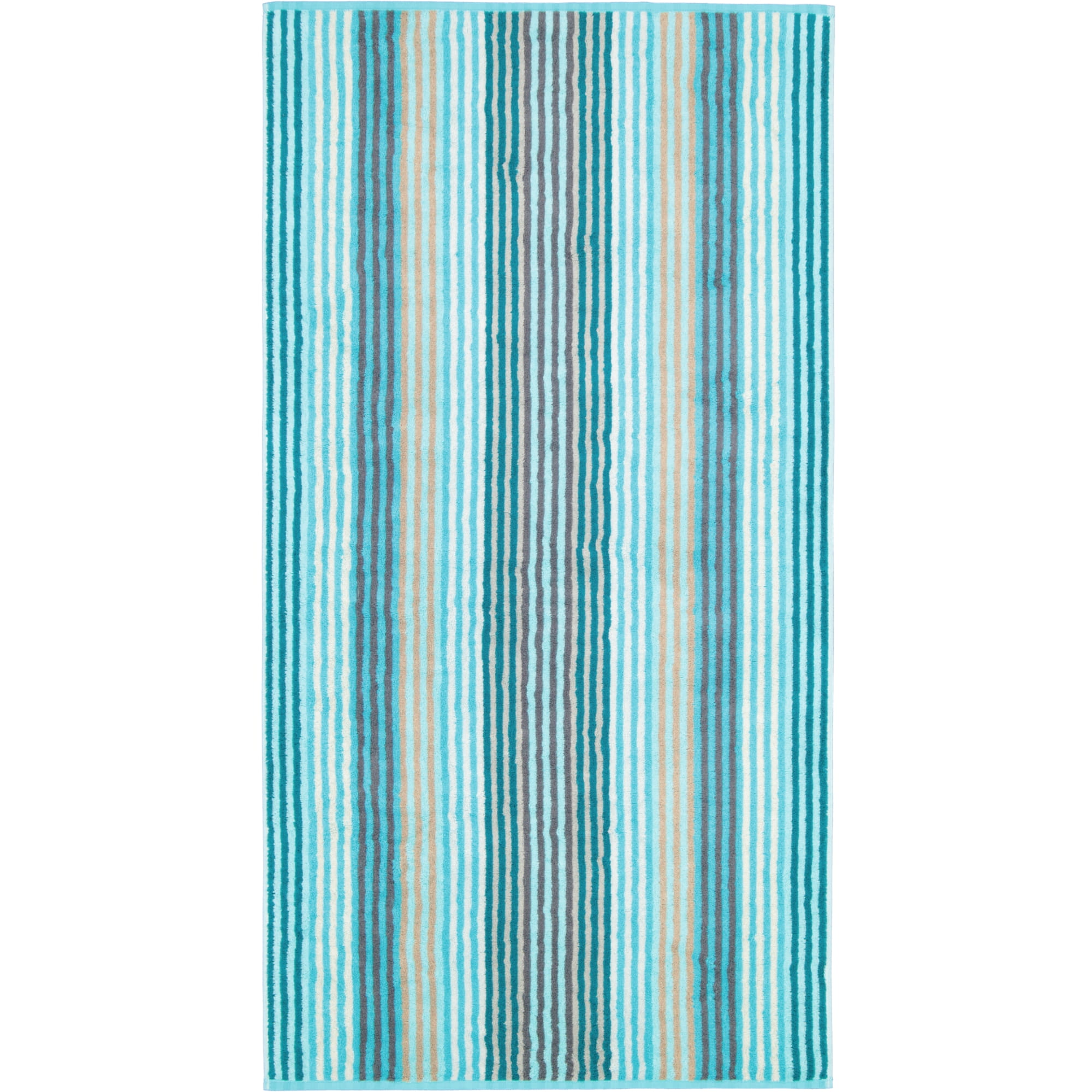 Cawö - Unique Streifen 944 - Farbe: türkis - 44 - Duschtuch 70x140 cm