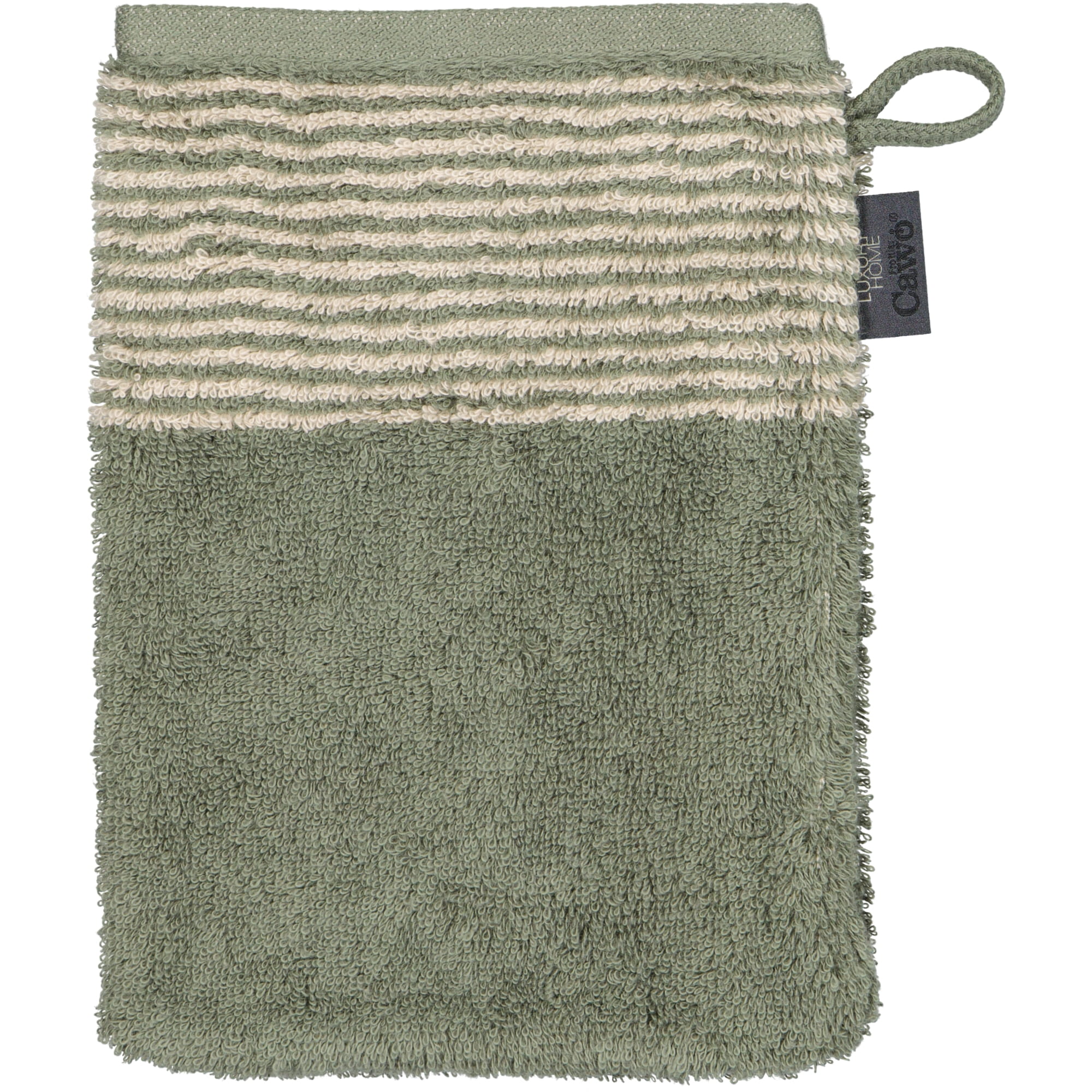 Cawö Handtücher Luxury Home Two-Tone 590 field - 34 - Waschhandschuh 16x22 cm