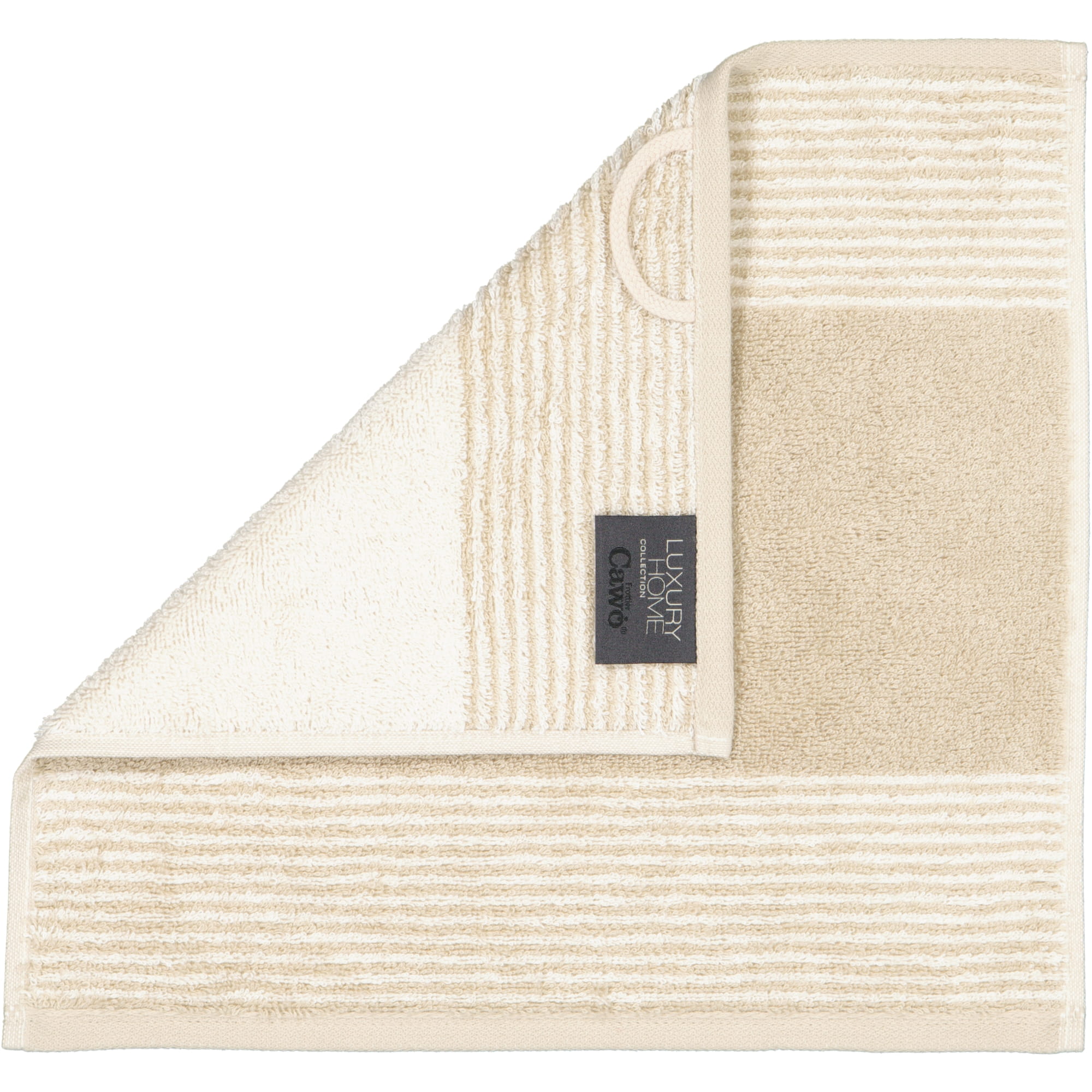 Cawö - Luxury Home Two-Tone 590 - Farbe: sand - 33 - Seiflappen 30x30 cm