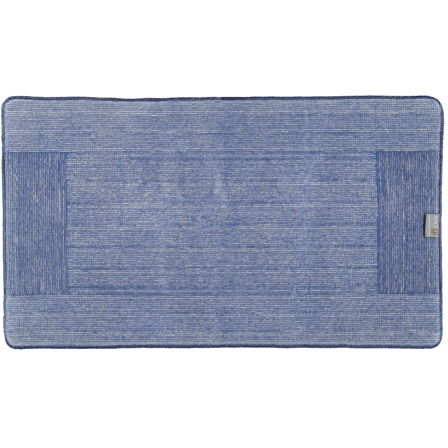 Rhomtuft RHOMY - Badteppich Versailles 255 - Farbe: royalblau/lurex - 408 - 65x115 cm