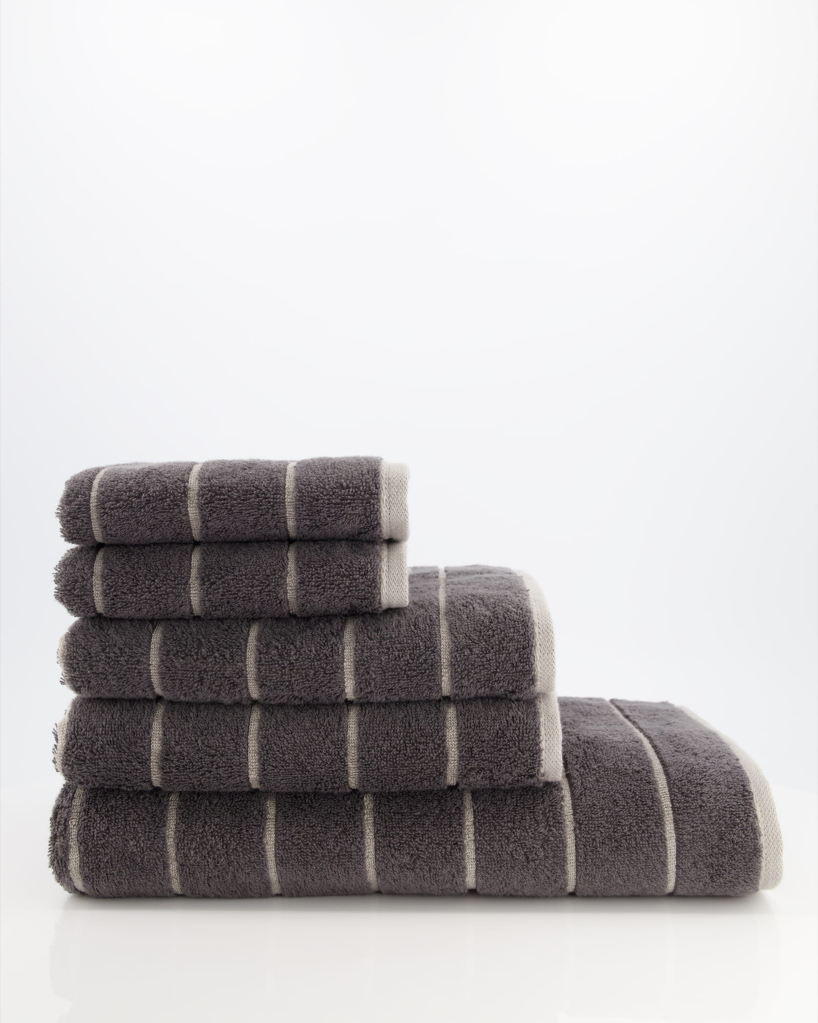 Cawö Handtücher Balance Doubleface 6232 anthrazit - 73 - Seiflappen 30x30 cm