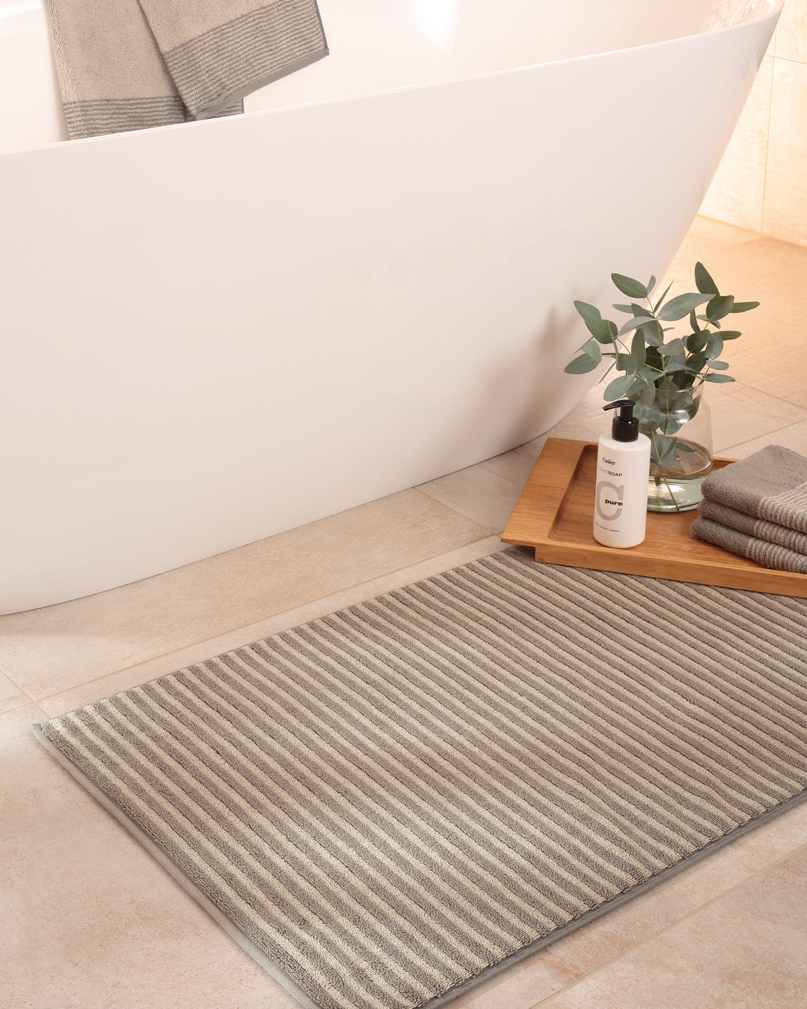Cawö - Luxury Home Two-Tone 590 - Farbe: graphit - 70 - Seiflappen 30x30 cm