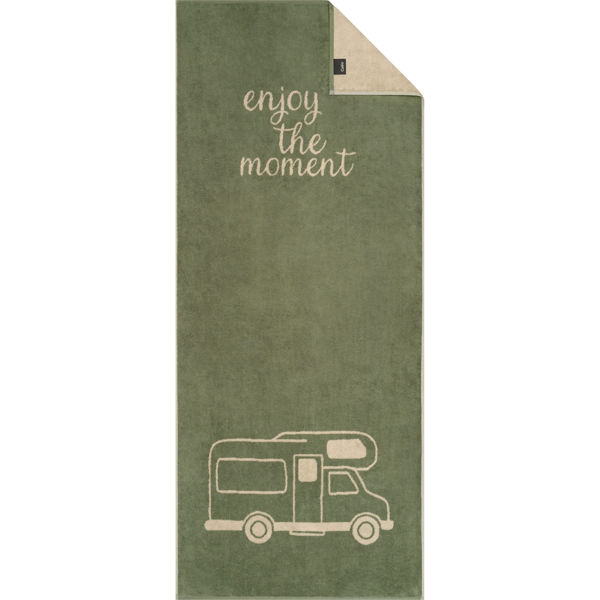 Cawö Saunatücher Postcard Towels TRAVEL Camper 6286 field - 43 - Saunatuch 70x180 cm