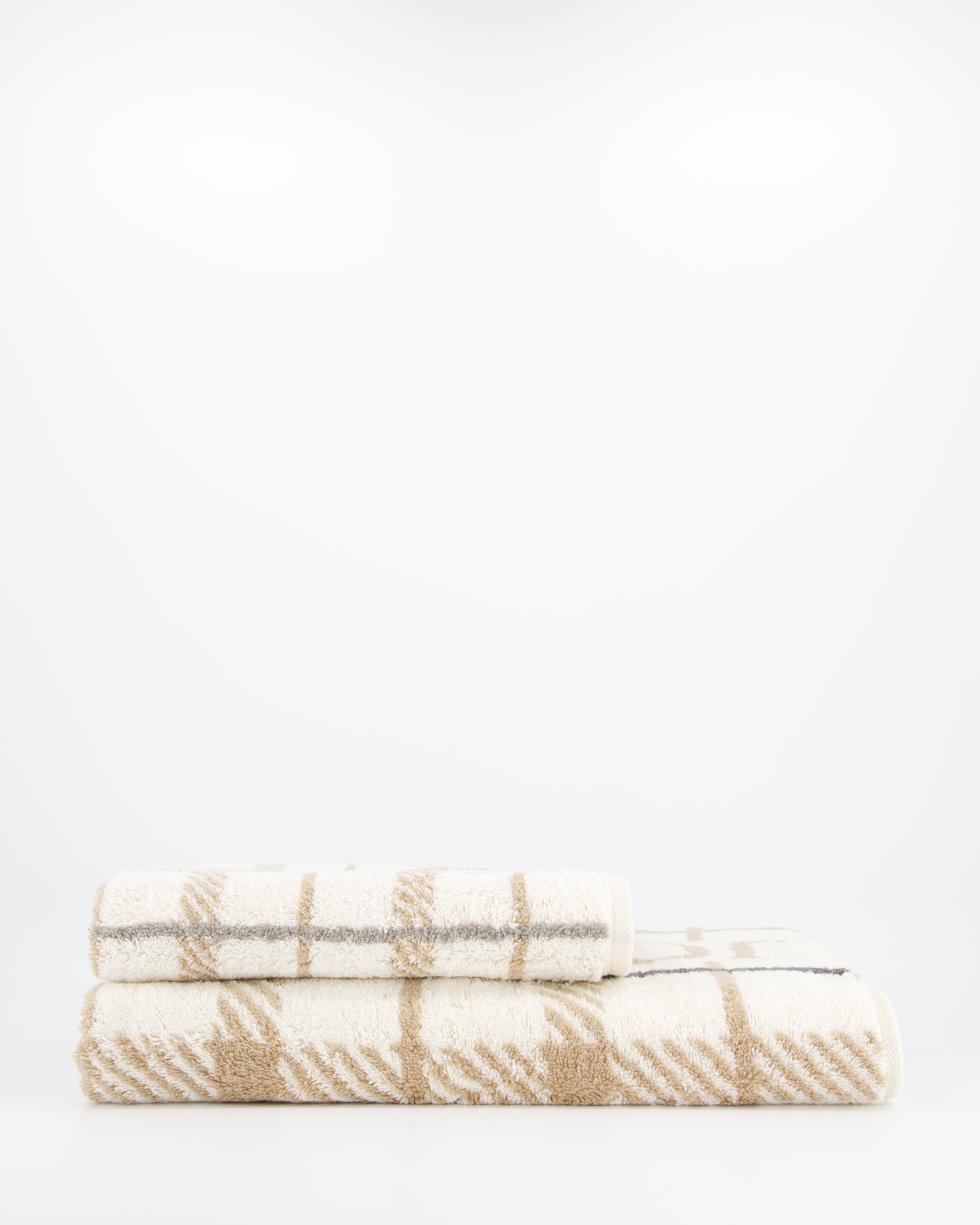 JOOP! Handtücher Contour Checked 1715 Creme - 37 - Duschtuch 80x150 cm