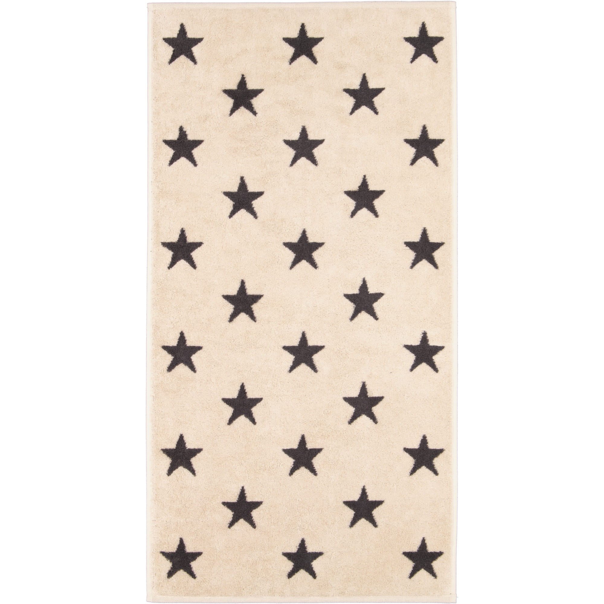 Cawö Handtücher NEW STARS Sterne groß 6260 beige/basalt - 37 - Handtuch 50x100 cm
