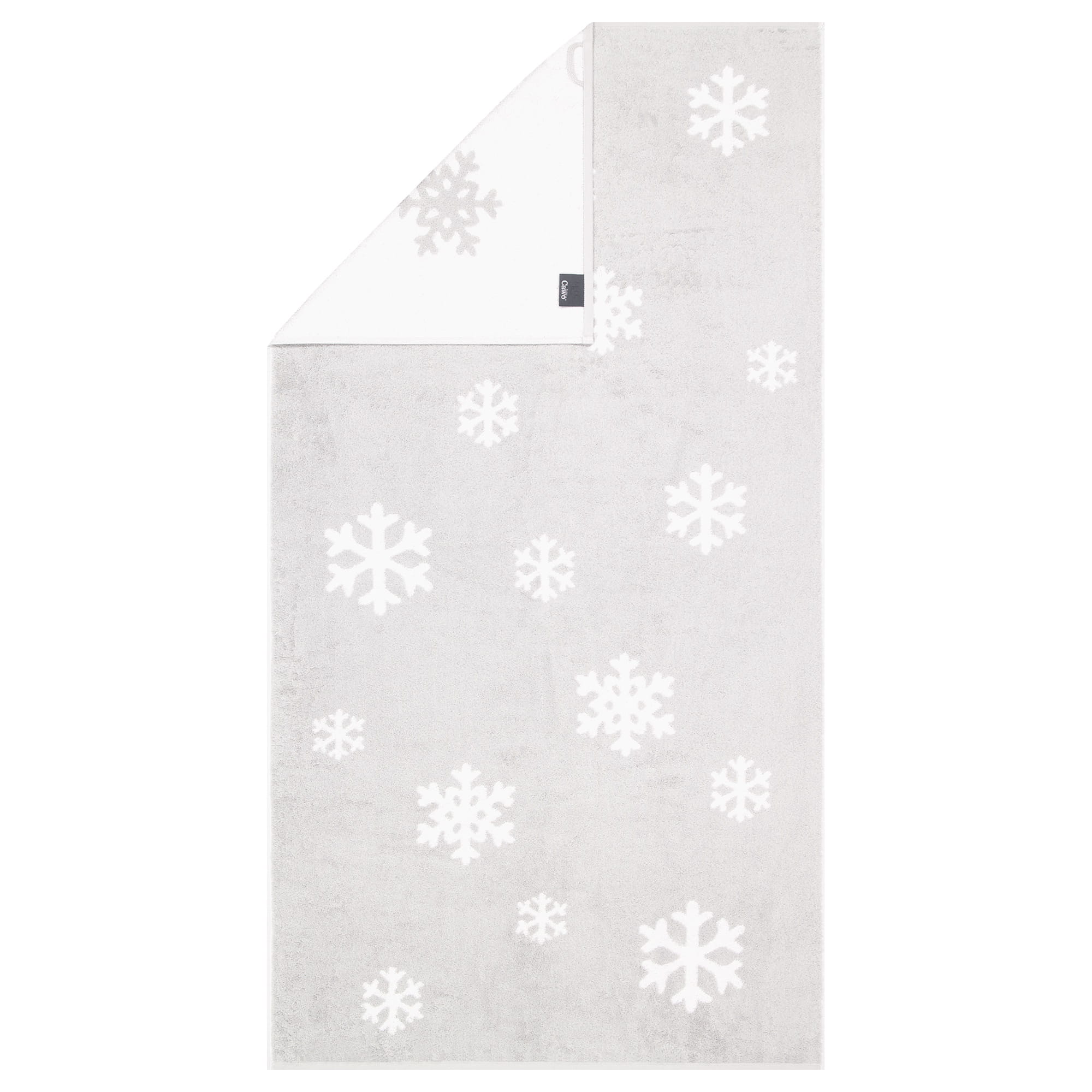 Cawö Handtücher WINTER EDITION Schneekristalle 6270 platin/weiß - 76 - Duschtuch 70x140 cm