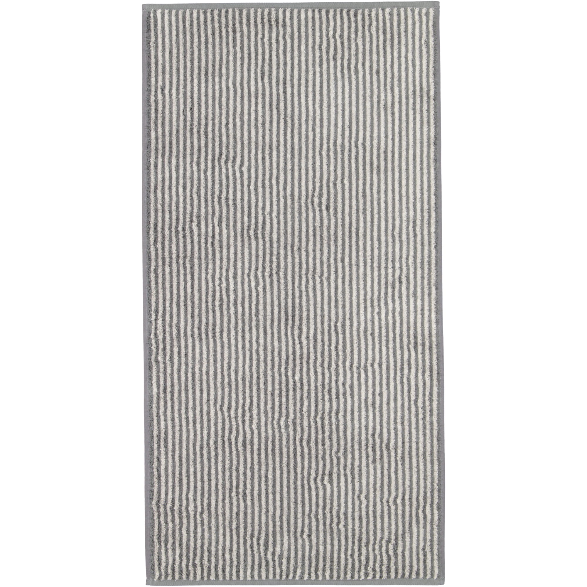 Cawö Handtücher Two-Tone Stripes 480 schiefer - 77 - Handtuch 50x100 cm