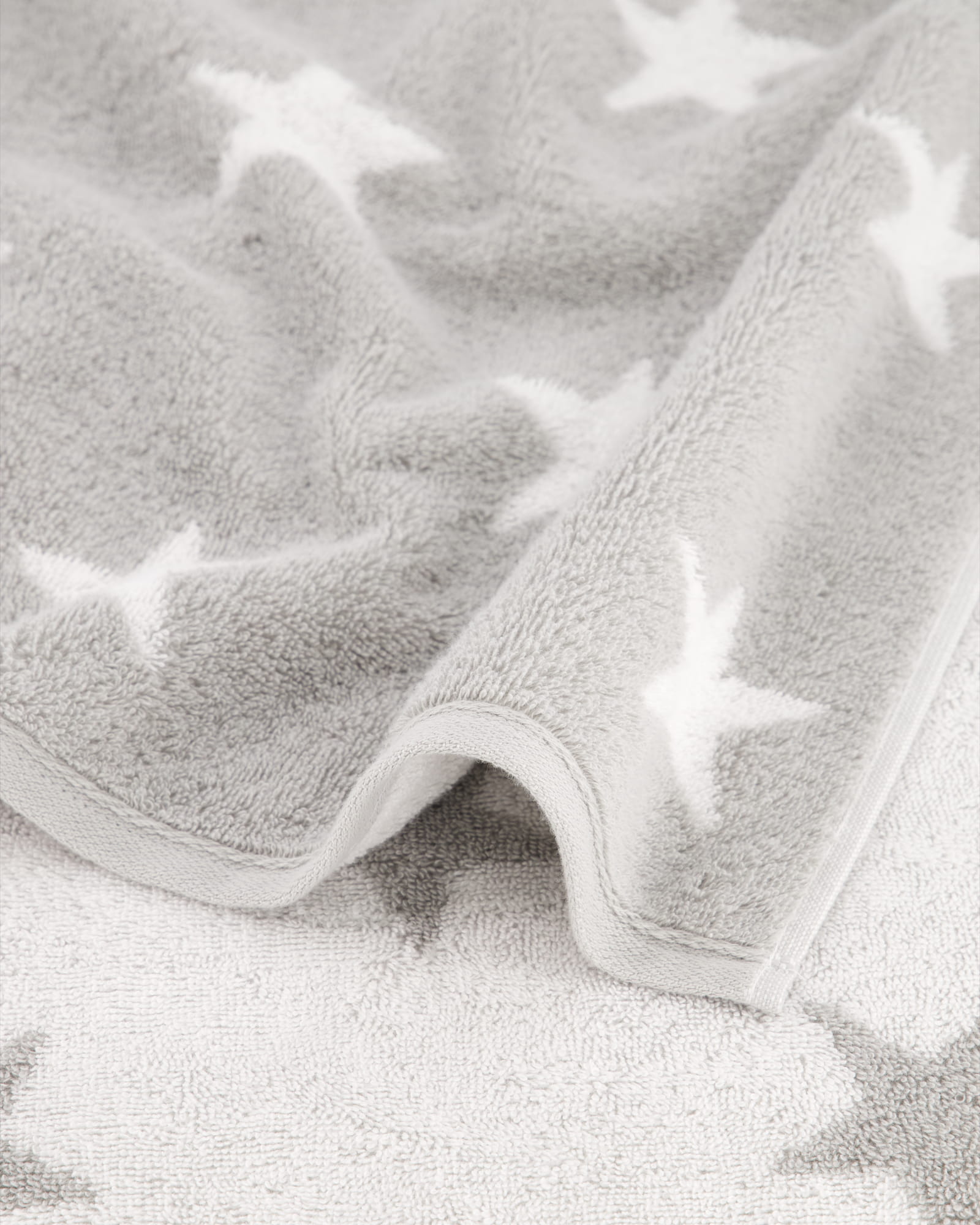 Cawö Handtücher NEW STARS Sterne groß 6260 platin/weiß - 76 - Handtuch 50x100 cm