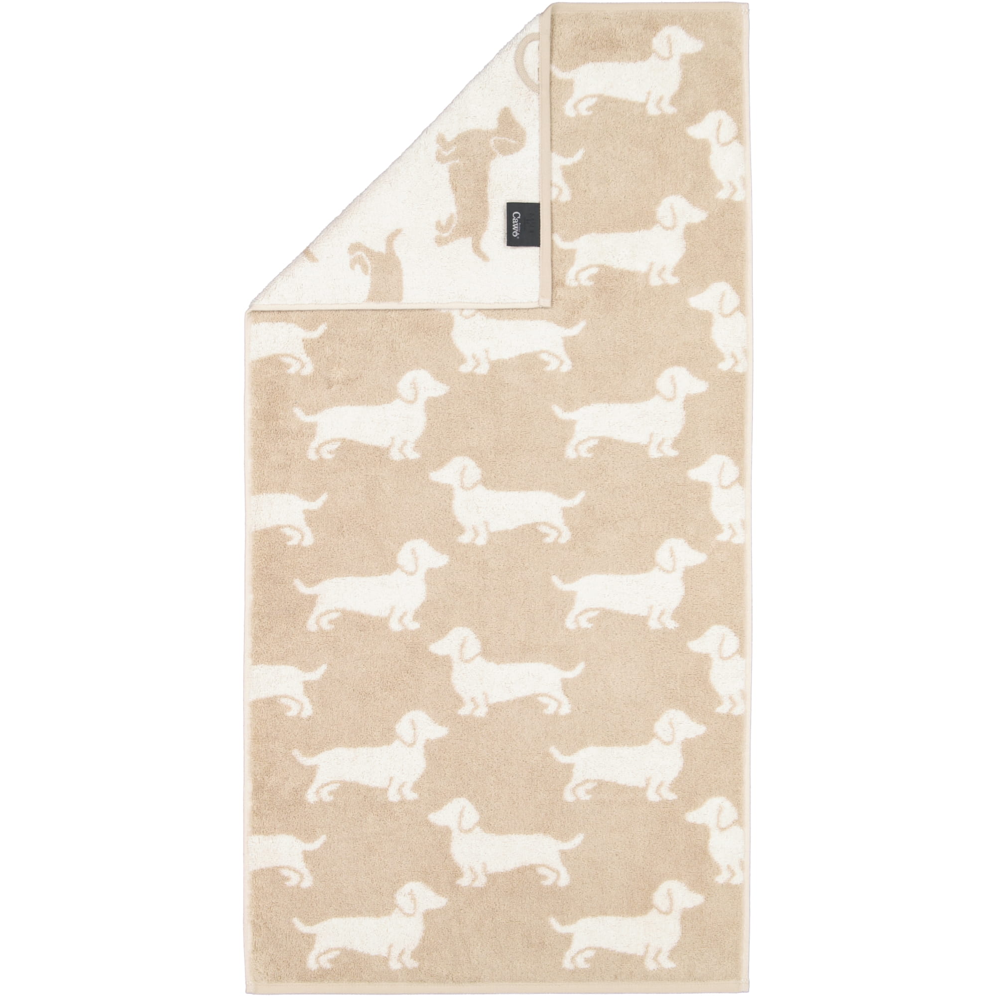 Cawö Handtücher WE LOVE DOGS 6246 Natur-Beige - 33 - Handtuch 50x100 cm