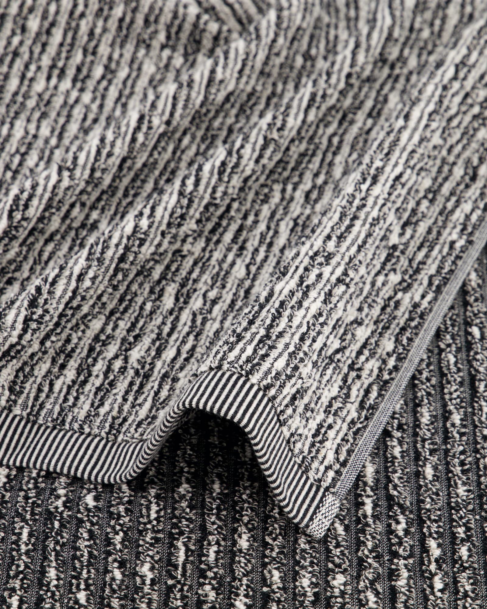Möve Handtücher Brooklyn Pinstripe nature/black - 081 - Duschtuch 80x150 cm
