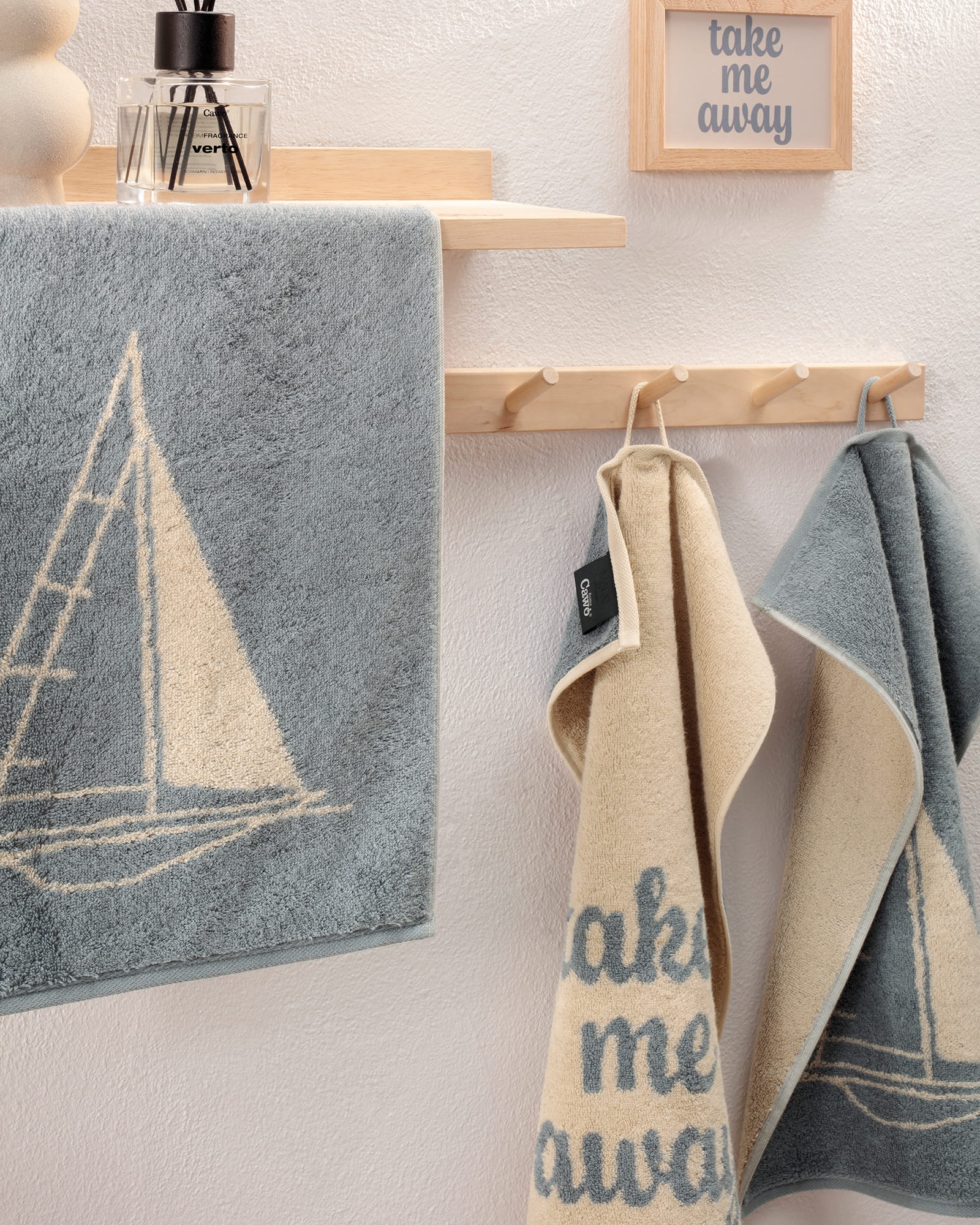 Cawö Gästetücher Postcard Towels Edition 100 Sailing boat - 19 - Gästetuch 30x50 cm