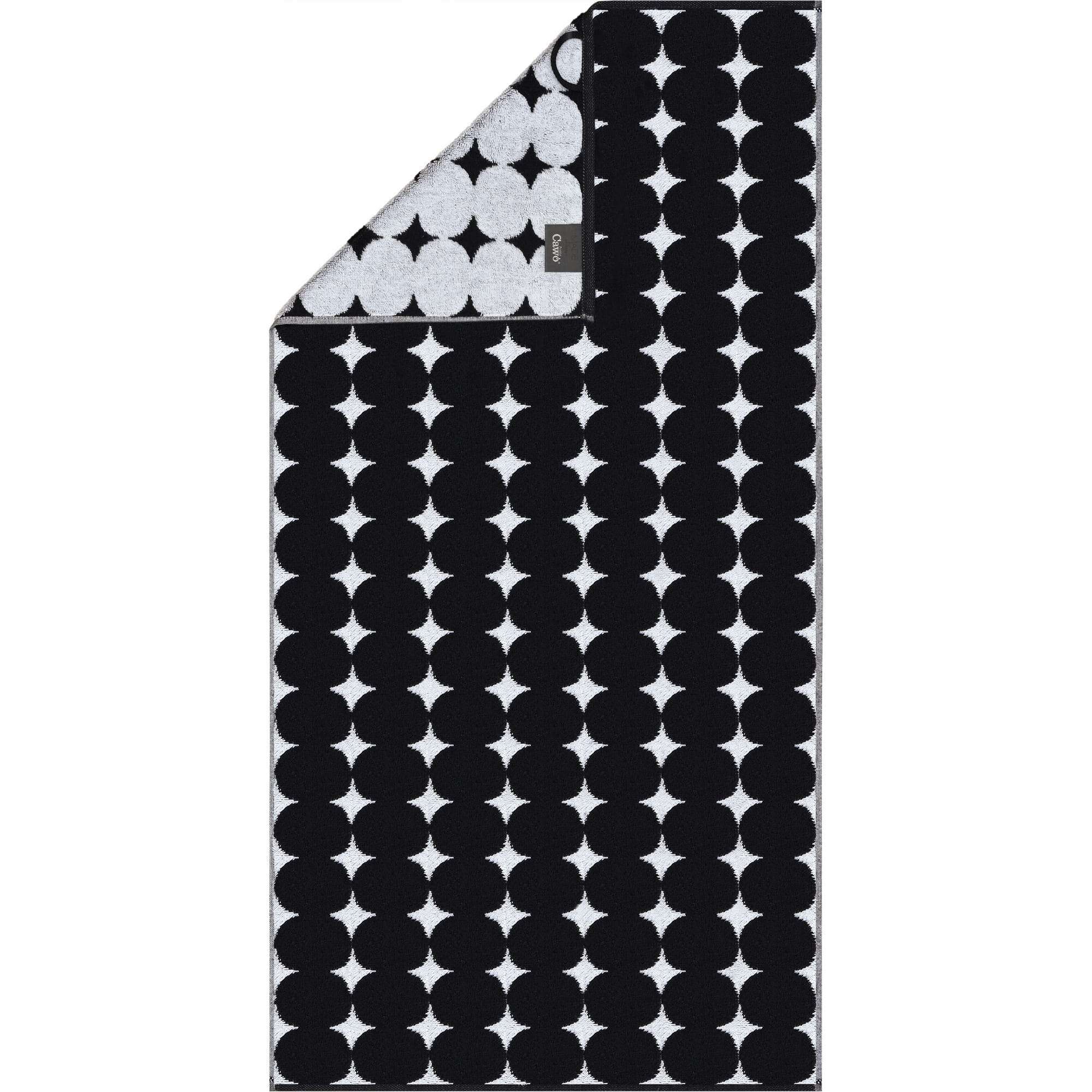 Cawö Handtücher Black&White Bubbles 6279 schwarz/weiß - 96
