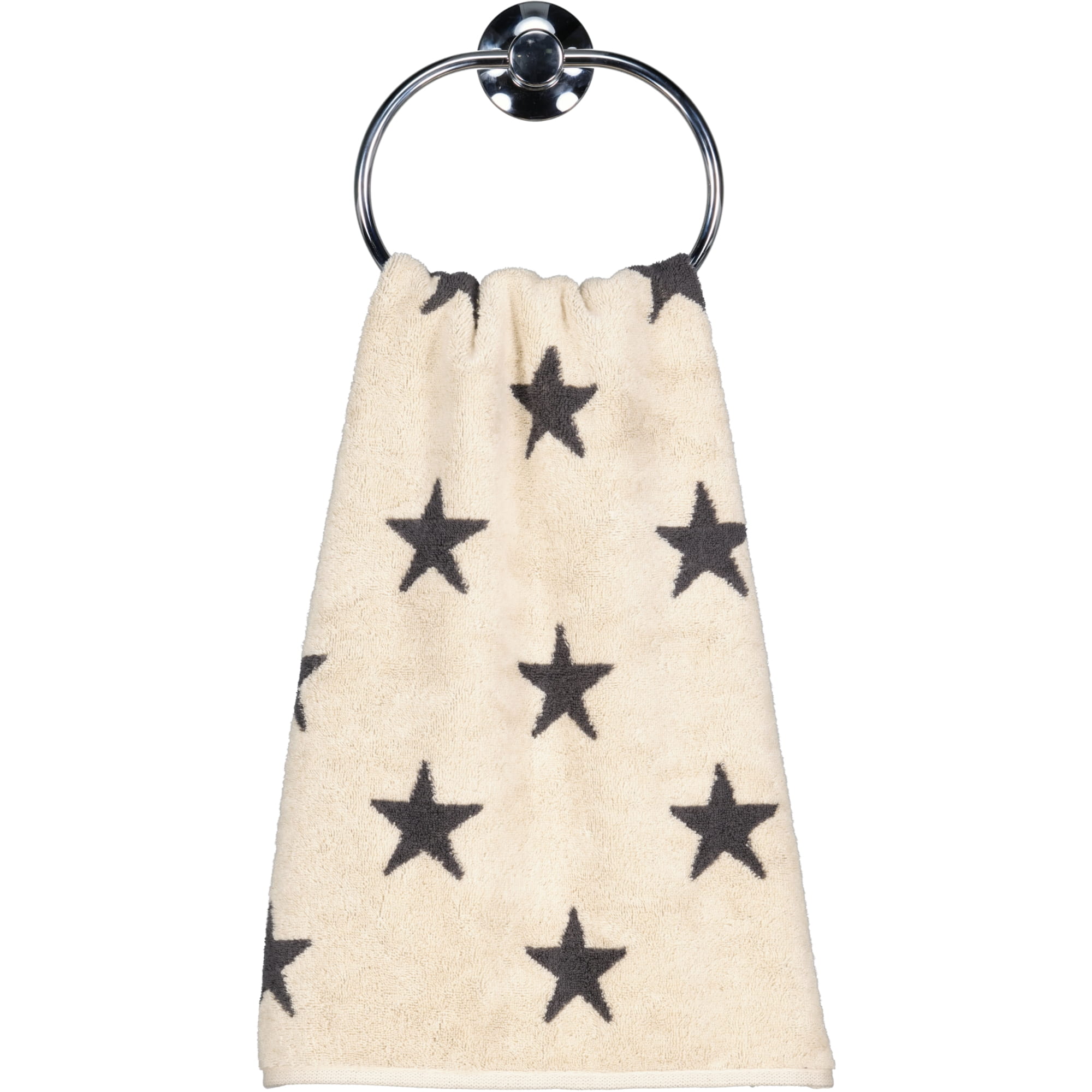 Cawö Handtücher NEW STARS Sterne groß 6260 beige/basalt - 37 - Handtuch 50x100 cm
