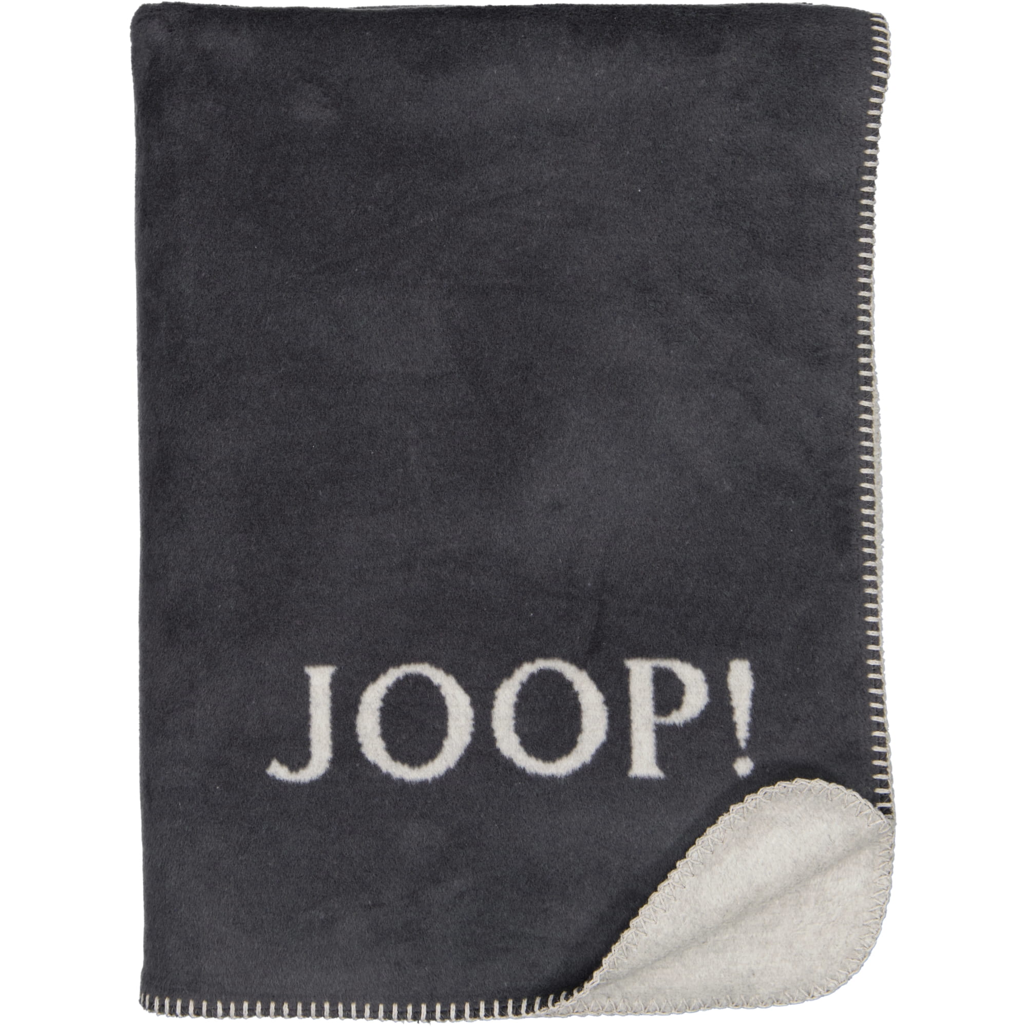 JOOP! Wohndecke Uni-Doubleface - Größe: 150x200 cm - Farbe: Anthrazit-Ash