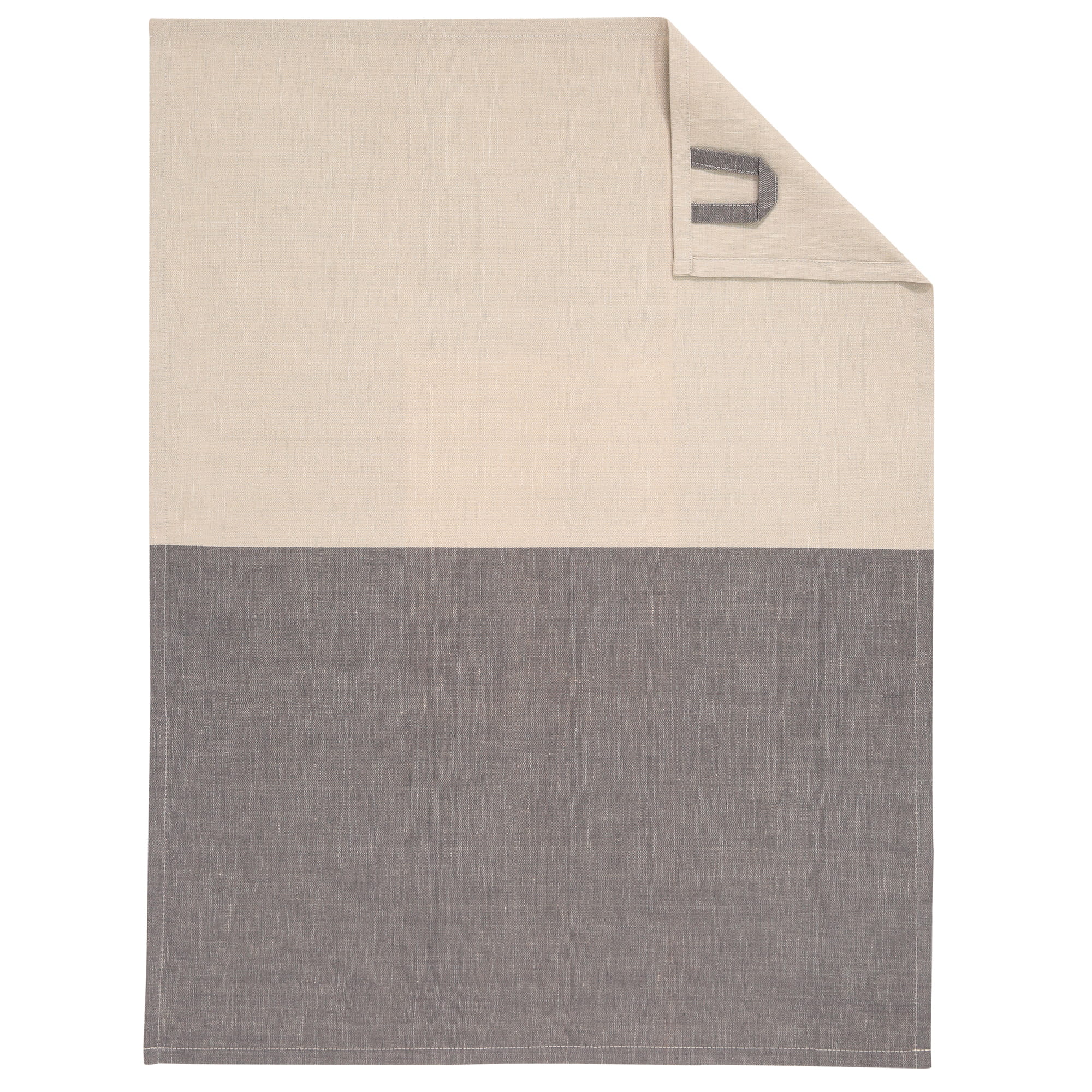 Cawö Home Geschirrtücher Cuisine Duo 535 basalt/leinen - 73 - 50x70 cm