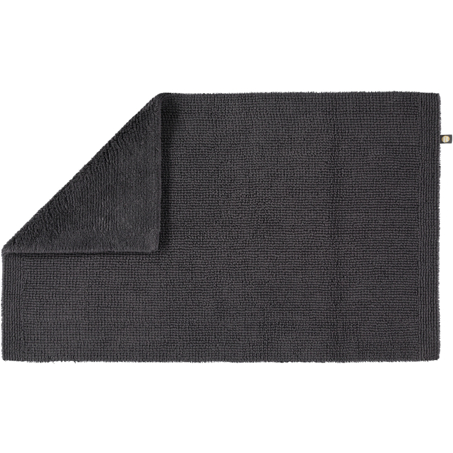 Rhomtuft - Badteppich Pur - Farbe: zinn - 02 - 50x75 cm