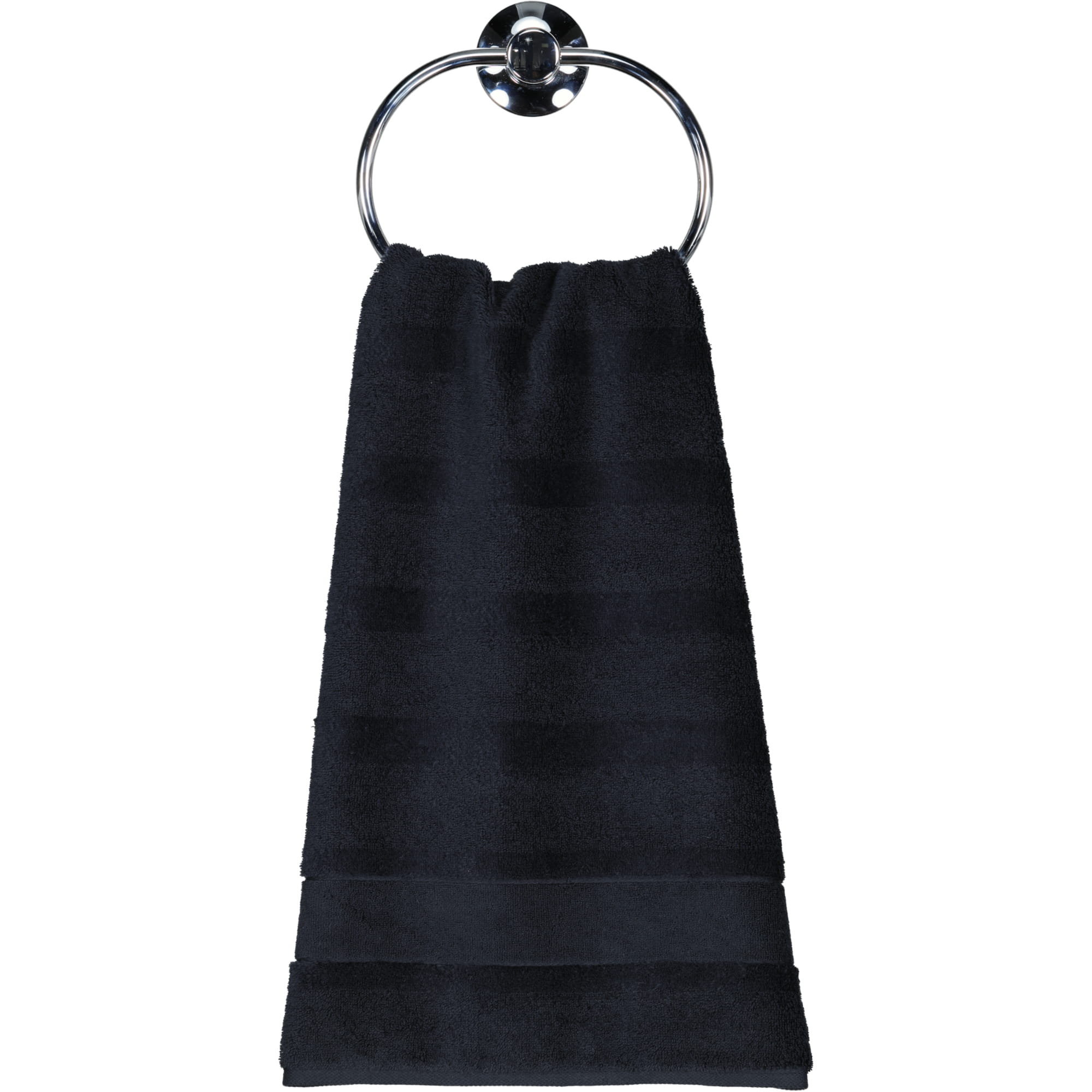 Cawö Handtücher Noblesse2 Uni 1002 schwarz - 906 - Handtuch 50x100 cm