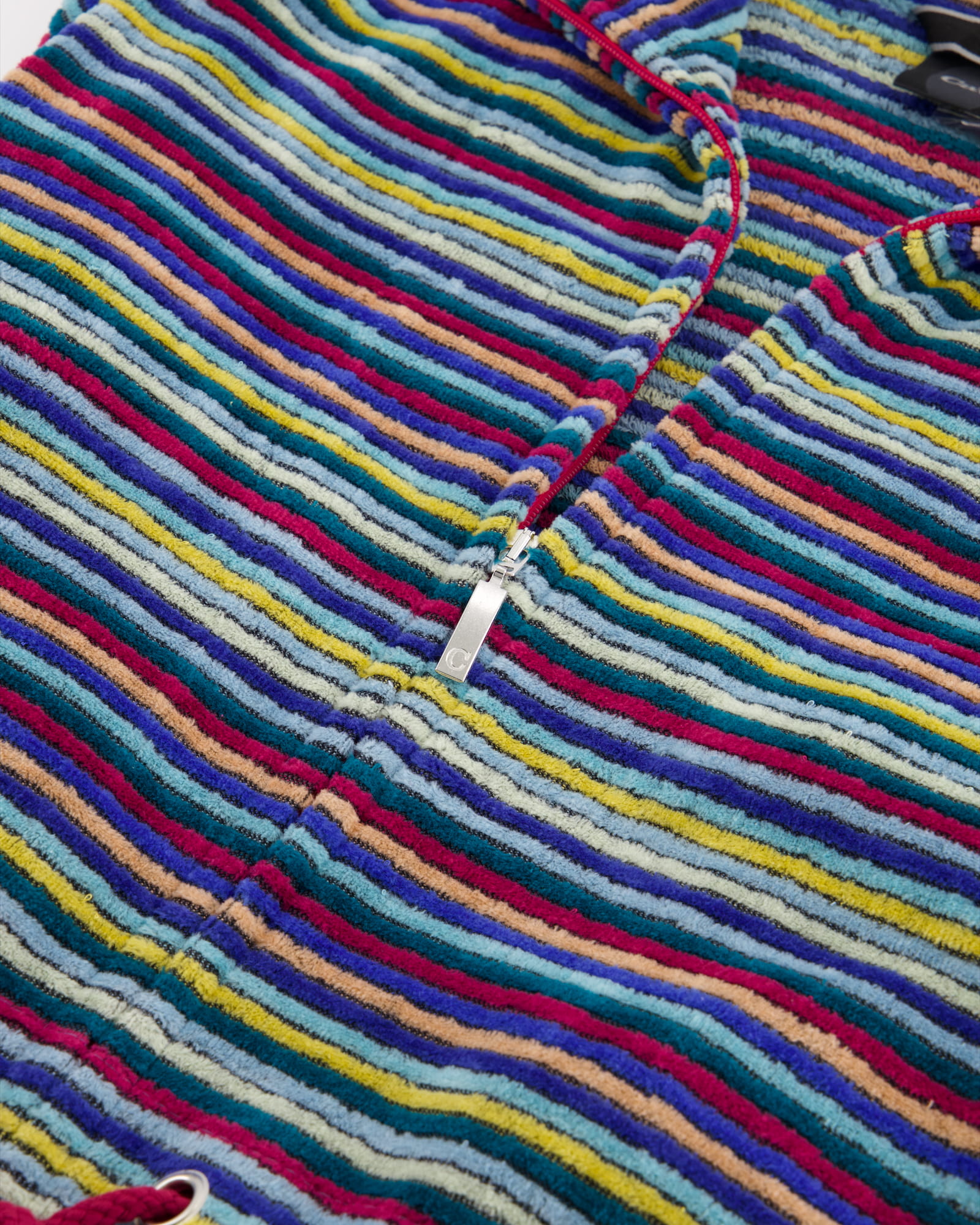 Cawö Bademäntel Damen Reißverschluss mit Tunnelgürtel Streifen 6218 multicolor - 12