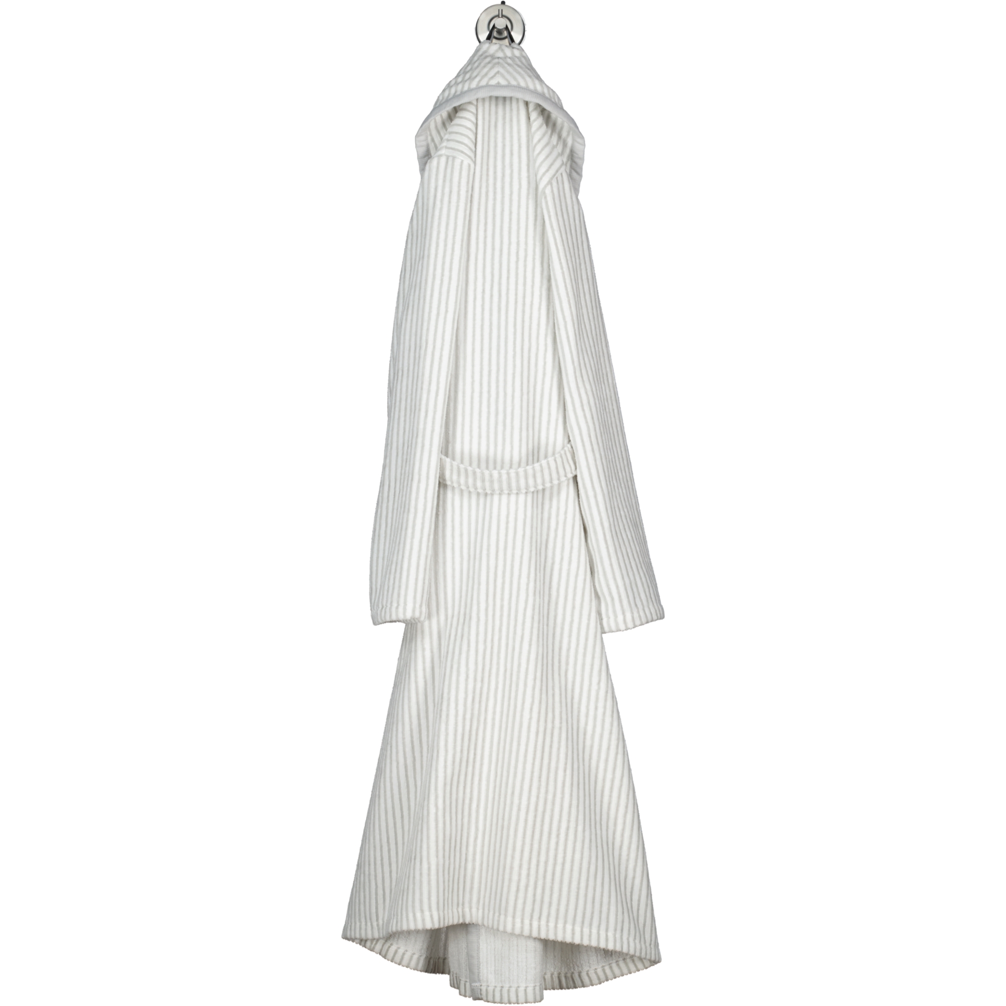 Cawö - Damen Bademantel Schalkragen 3423 - Farbe: weiss/silber - 76 - S