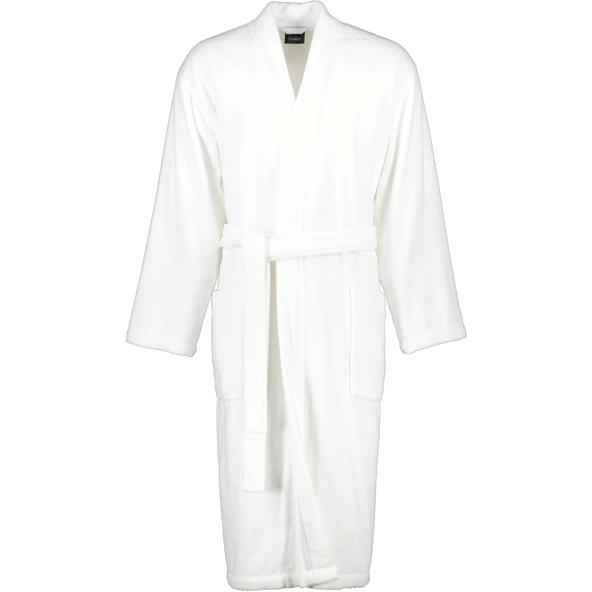 Cawö Home Bademäntel Herren Kimono Uni 828 weiß - 67