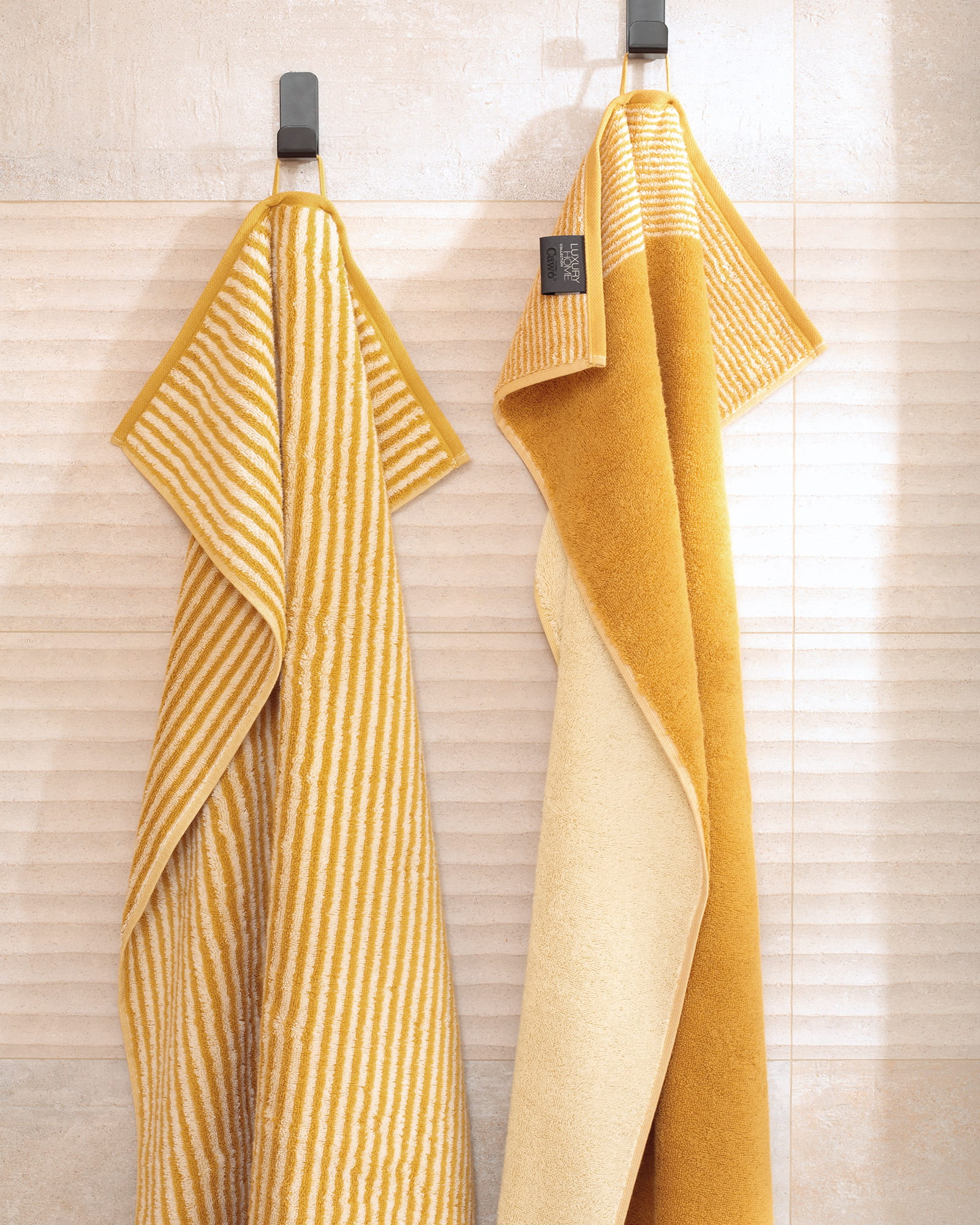 Cawö Handtücher Two-Tone Stripes 480 gold - 53