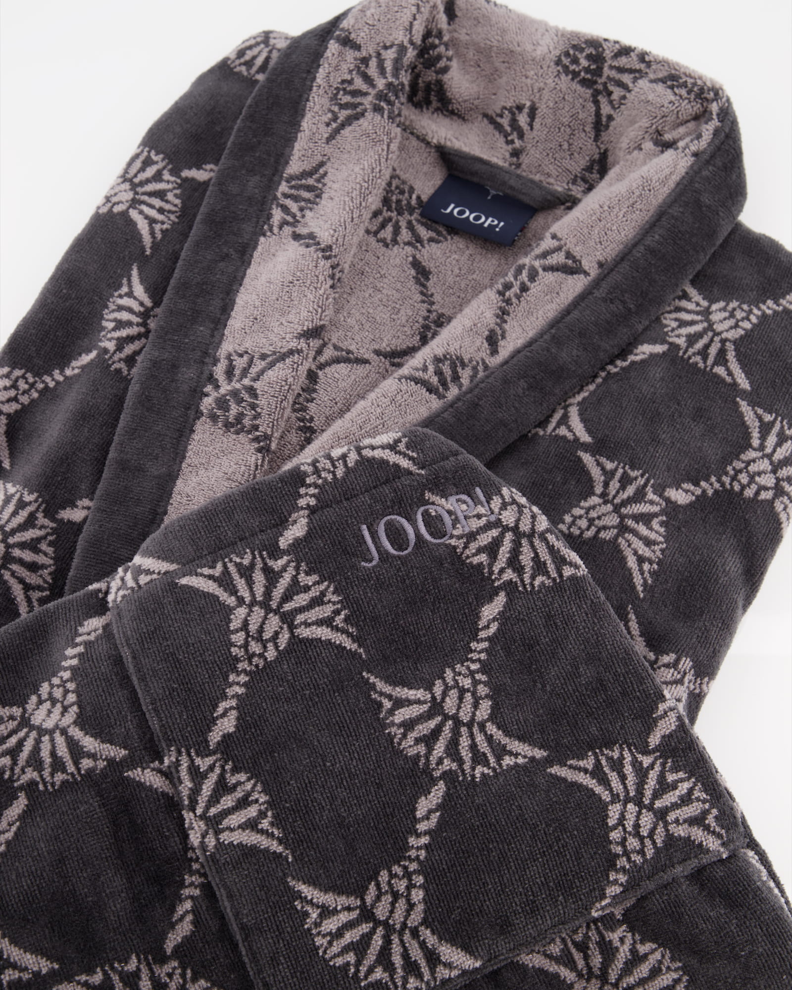 JOOP! Bademäntel Damen Schalkragen Cornflower 1645 anthrazit - 77