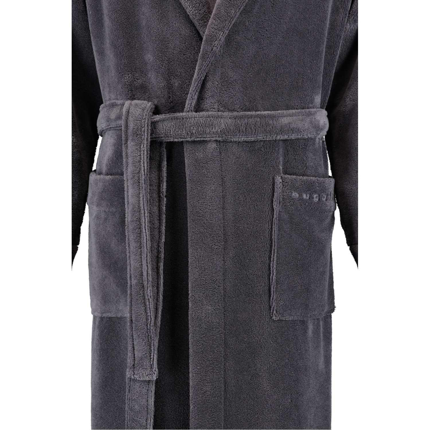 bugatti Herren Bademantel Kapuze Roberto - Farbe: graphit - 766 - XL