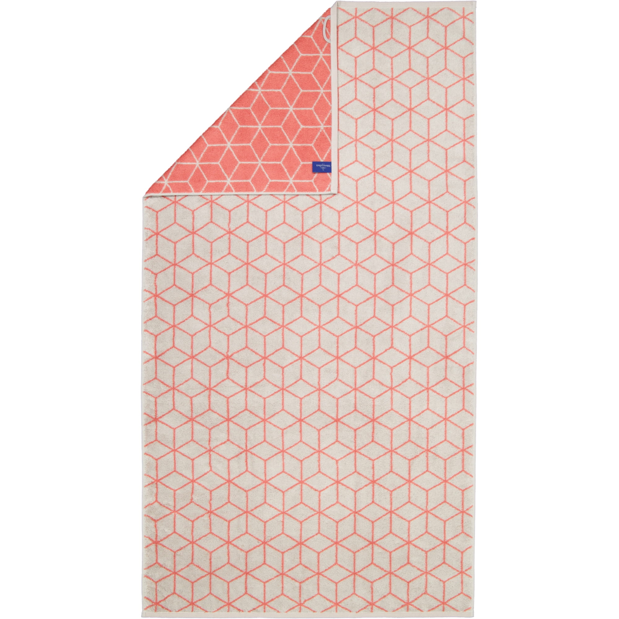 Villeroy & Boch Coordinates Carré Colors 2559 french linen/coral - 72 - Duschtuch 80x150 cm