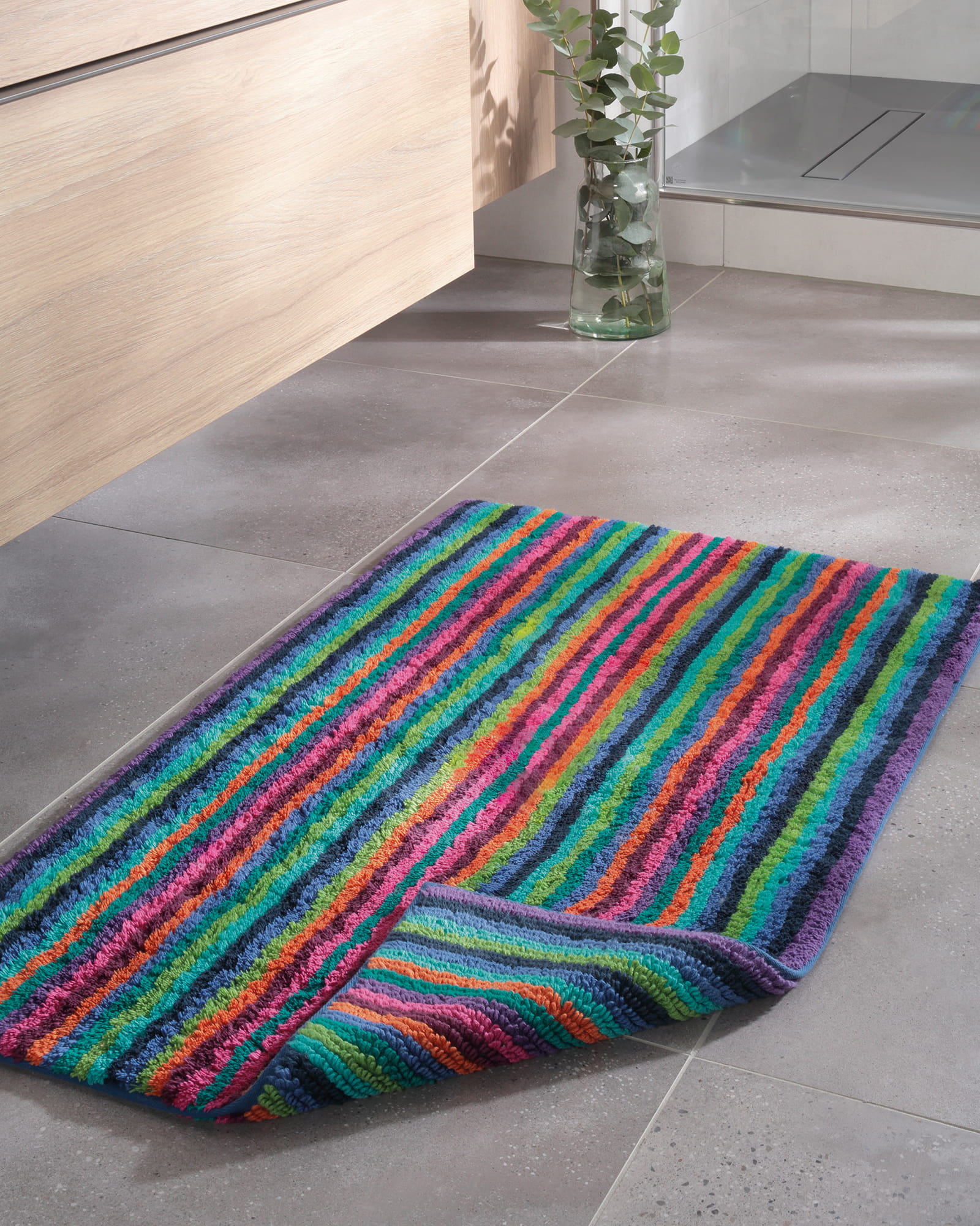 Cawö Wohndecken Lifestyle Streifen 70480 multicolor dunkel - 84 - 150x200 cm