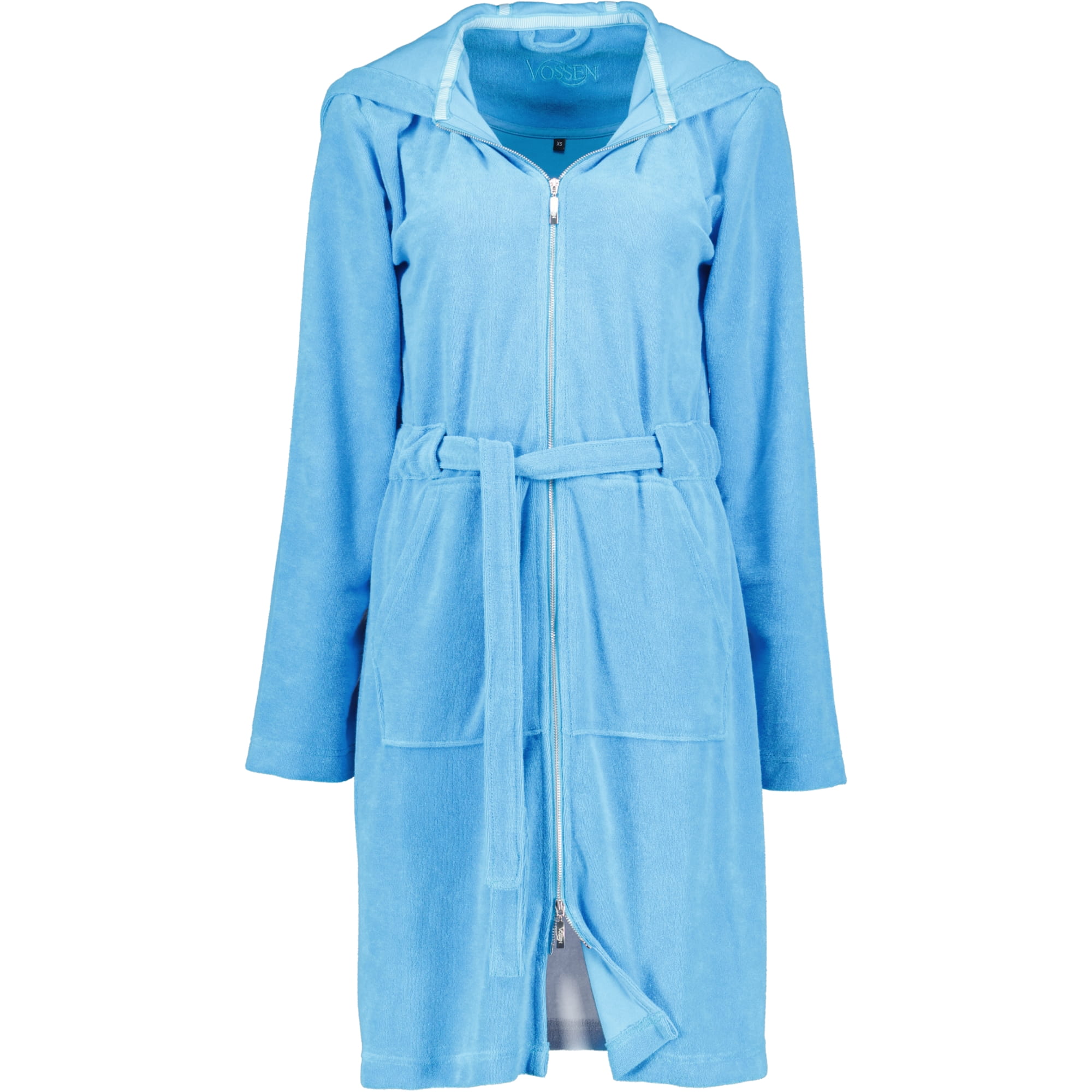 Vossen Bademäntel Damen Kurzmantel mit Kapuze Tampa ice blue - 5560
