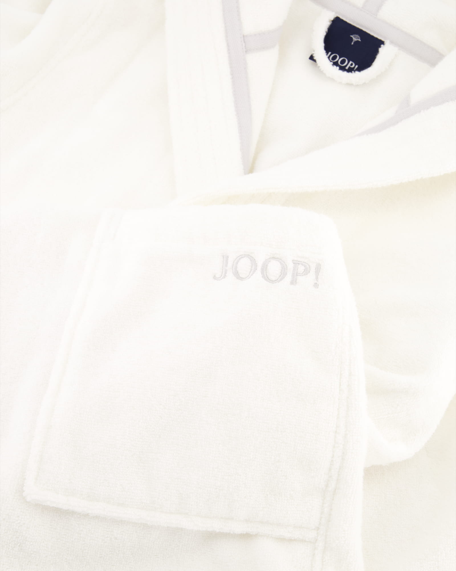JOOP! Damen Bademantel - Kapuze 1649 - Farbe: Weiß - 600 - S