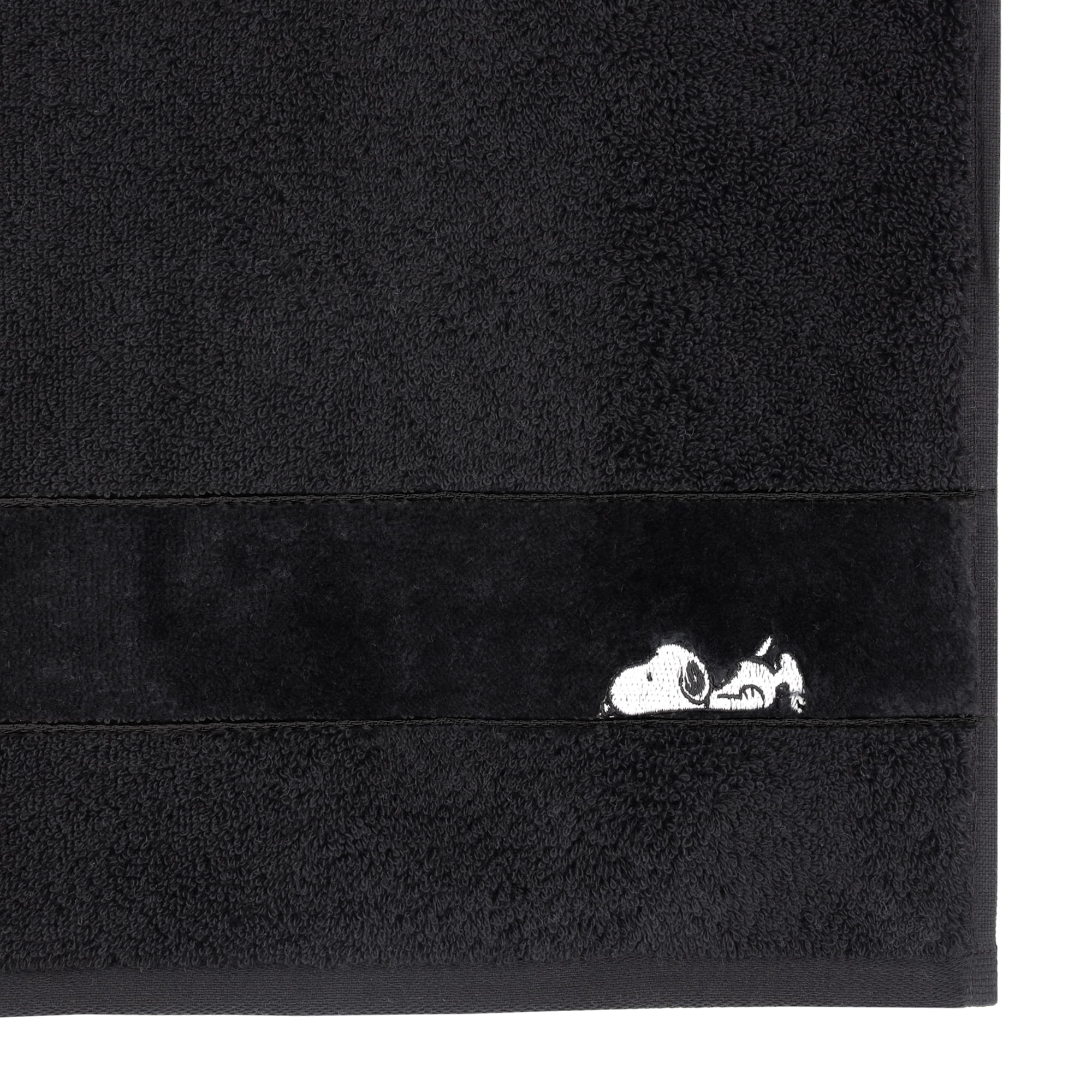 Vossen Handtücher PEANUTS Sleepy Snoopy schwarz - 7900 - Duschtuch 67x140 cm