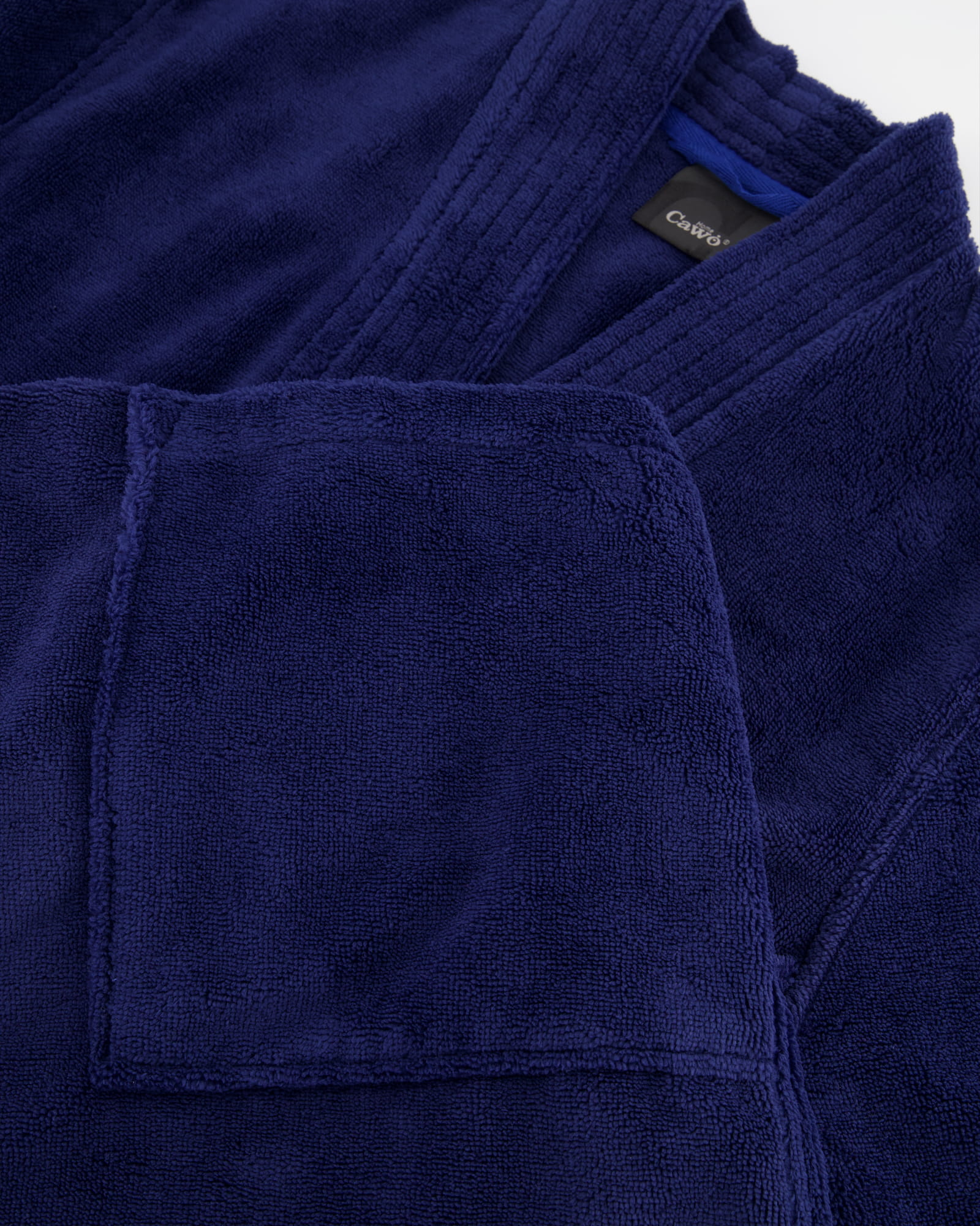 Cawö Home Herren Bademantel Kimono 800 - Farbe: nachtblau - 11 - L