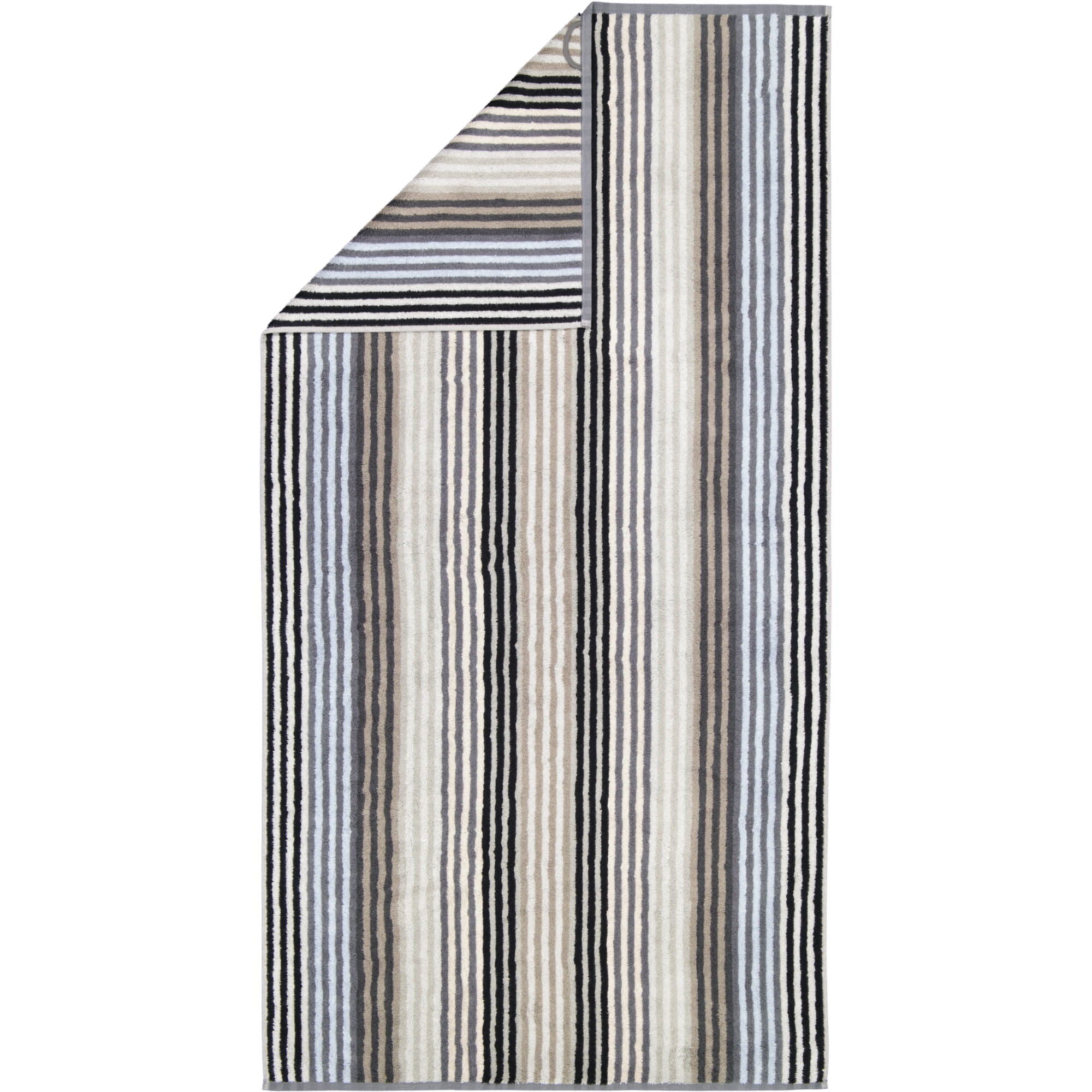 Cawö - Unique Streifen 944 - Farbe: anthrazit - 77 - Duschtuch 70x140 cm