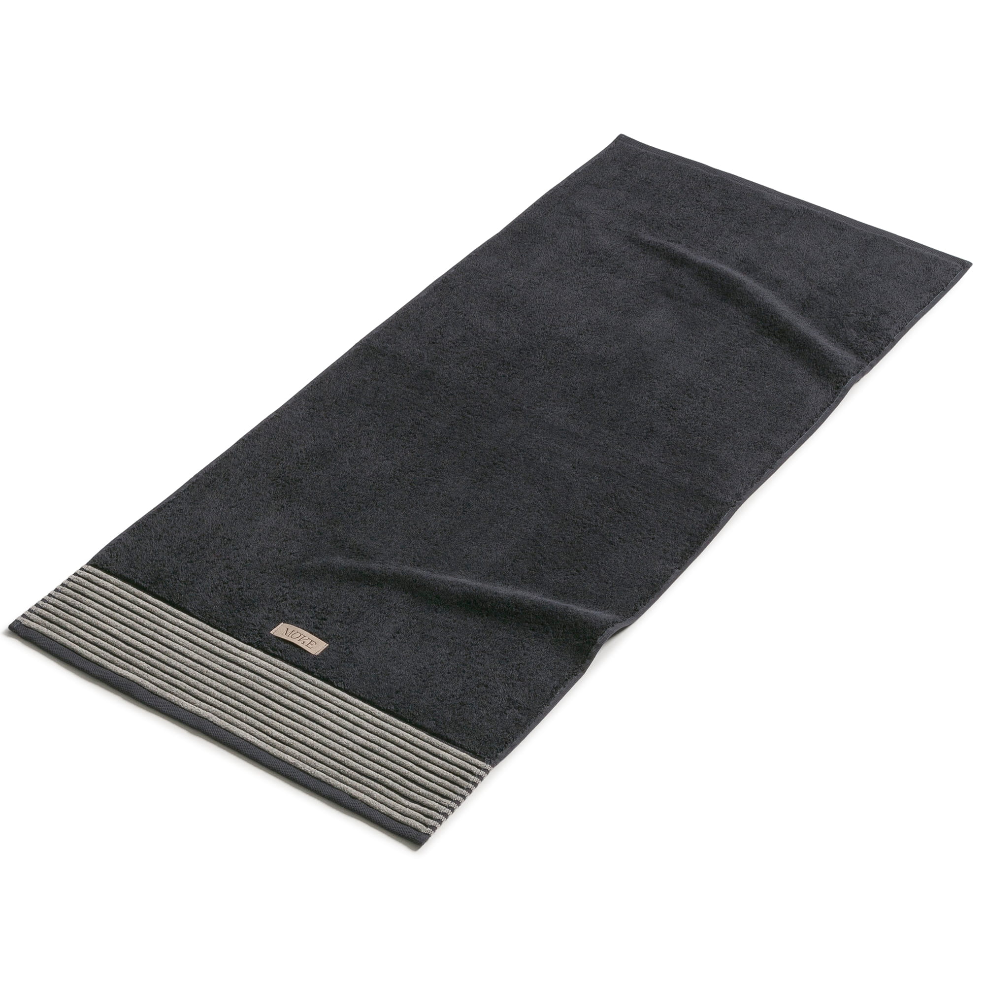 Möve Handtücher Wellness Chenille-Bordüre dark grey - 820 - Handtuch 50x100 cm