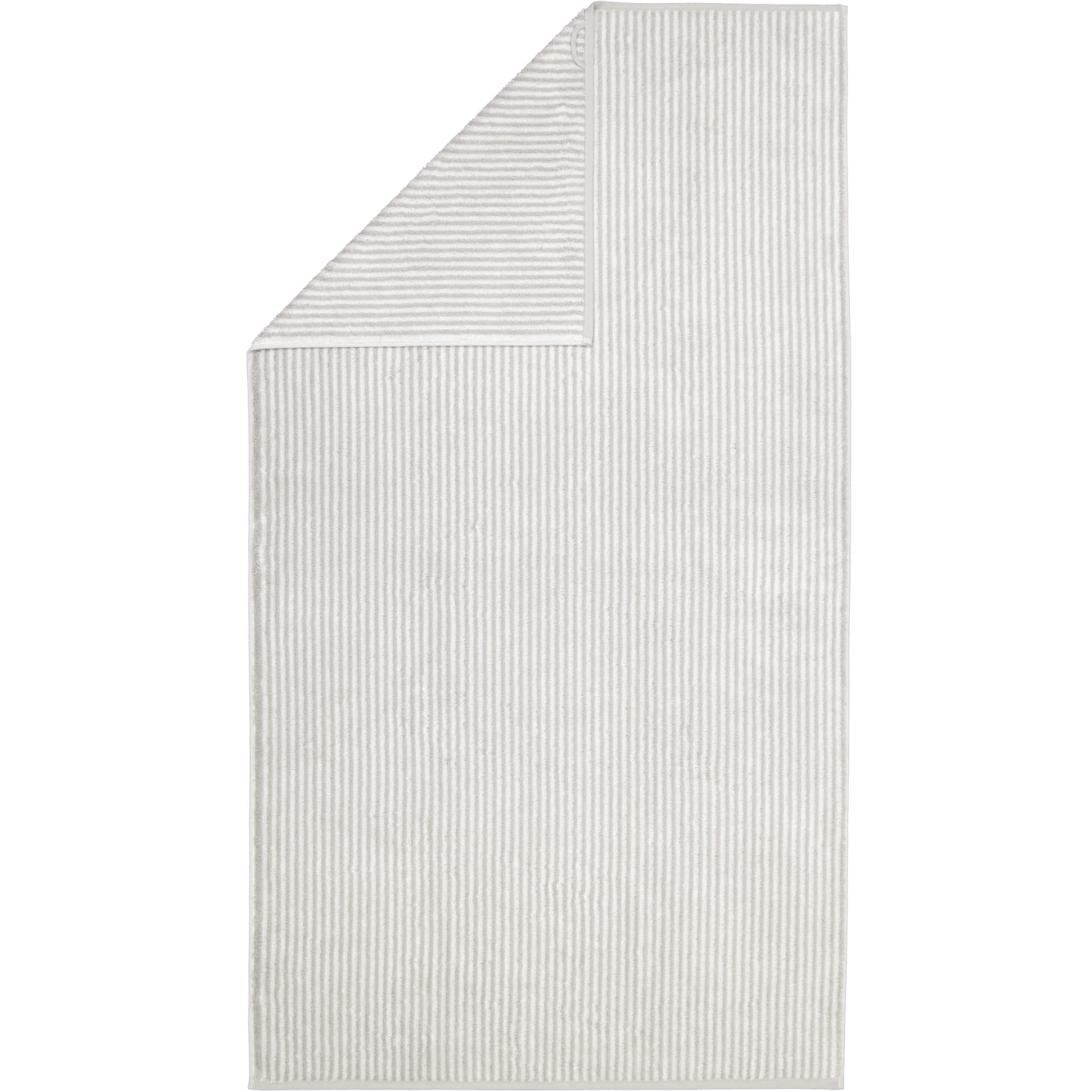 Cawö Handtücher Two-Tone Stripes 480 platin - 76 - Duschtuch 80x150 cm
