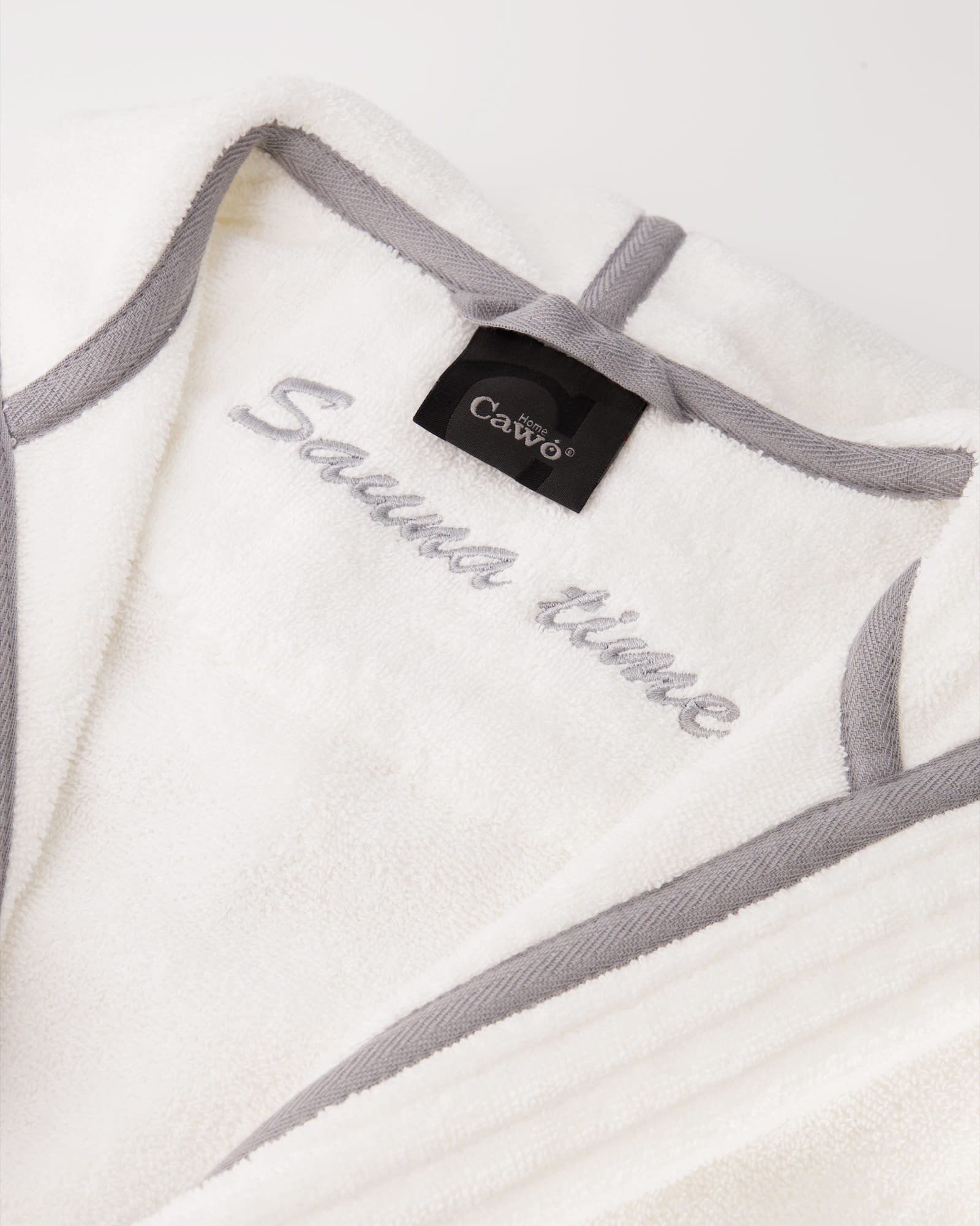 Cawö Home Bademantel Sauna Time Damen Kapuze 832 - Farbe: weiß - 67